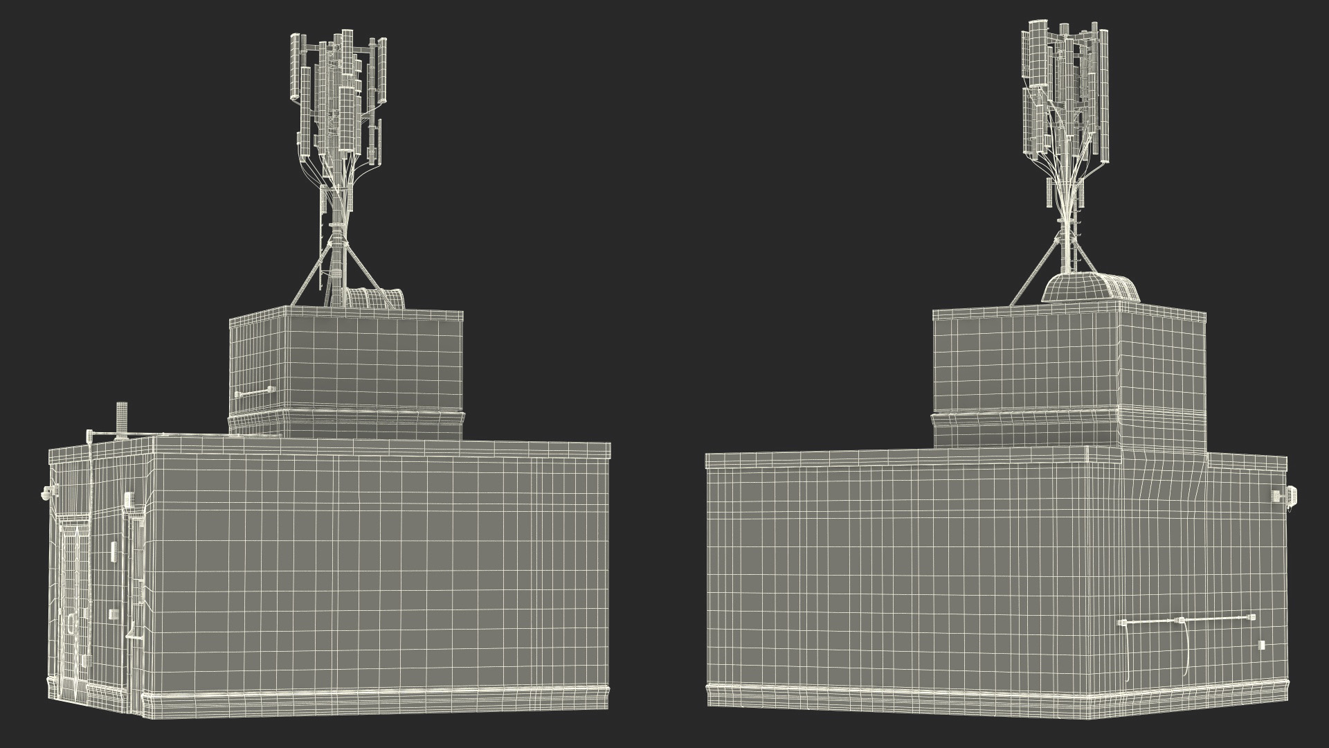 3D Rooftop Entrance with Network Transmitter