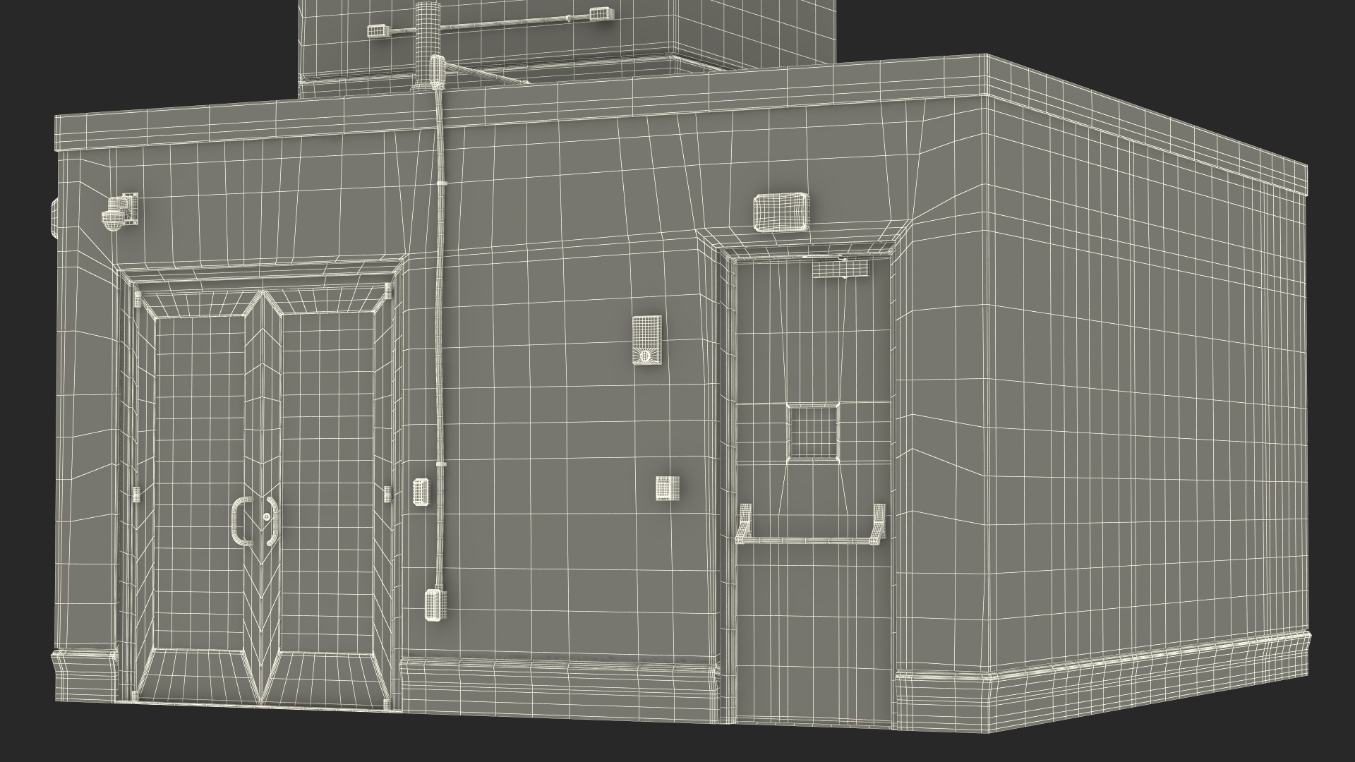 3D Rooftop Entrance with Network Transmitter