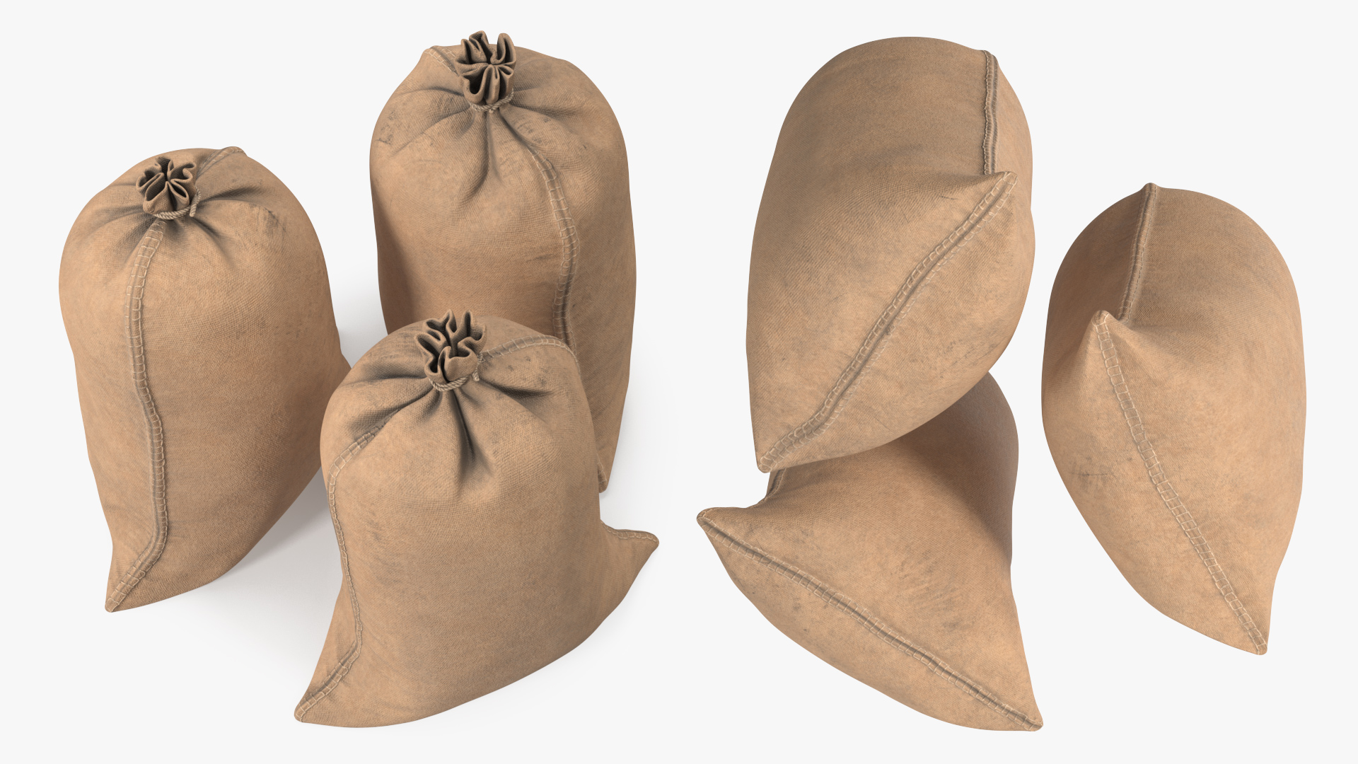 3D Standing Military Sandbags