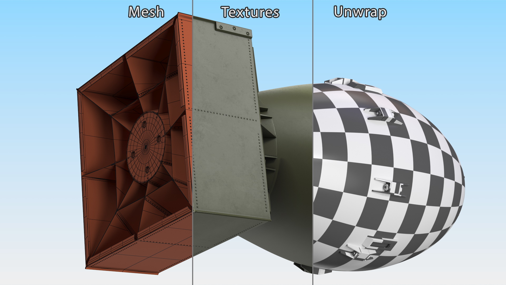3D model Atomic Bomb Fat Man Green