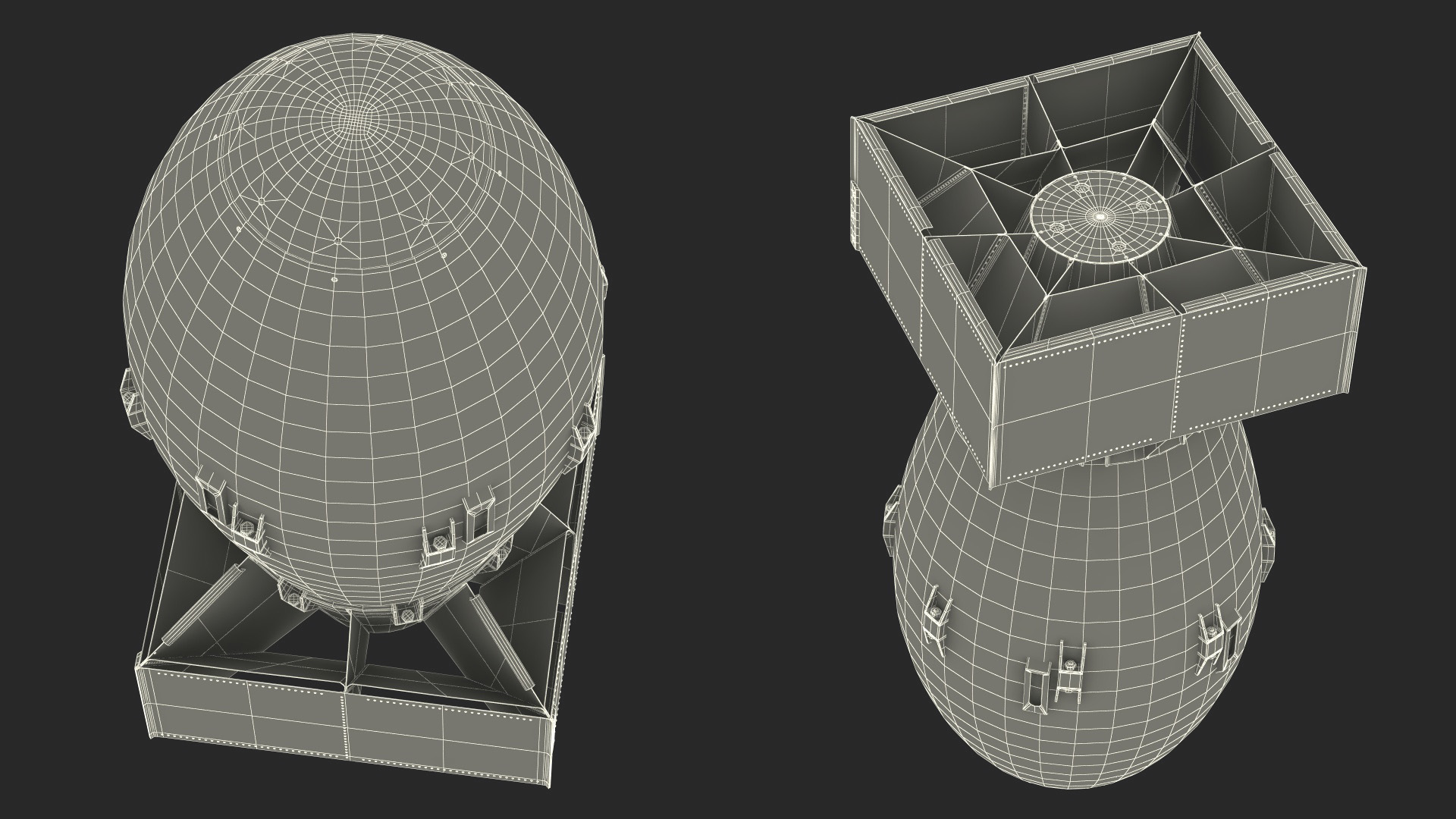 3D model Atomic Bomb Fat Man Green