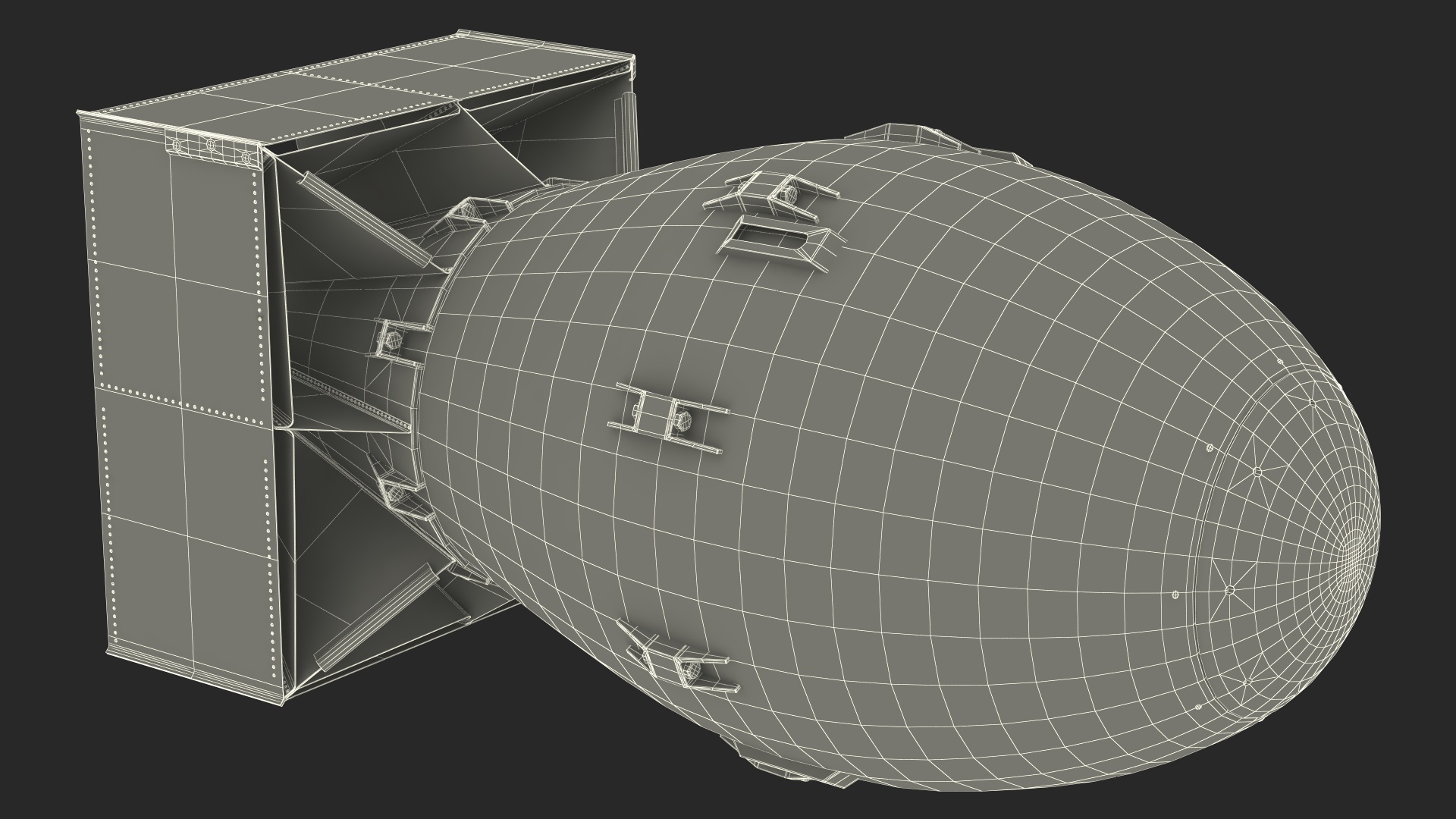 3D model Atomic Bomb Fat Man Green