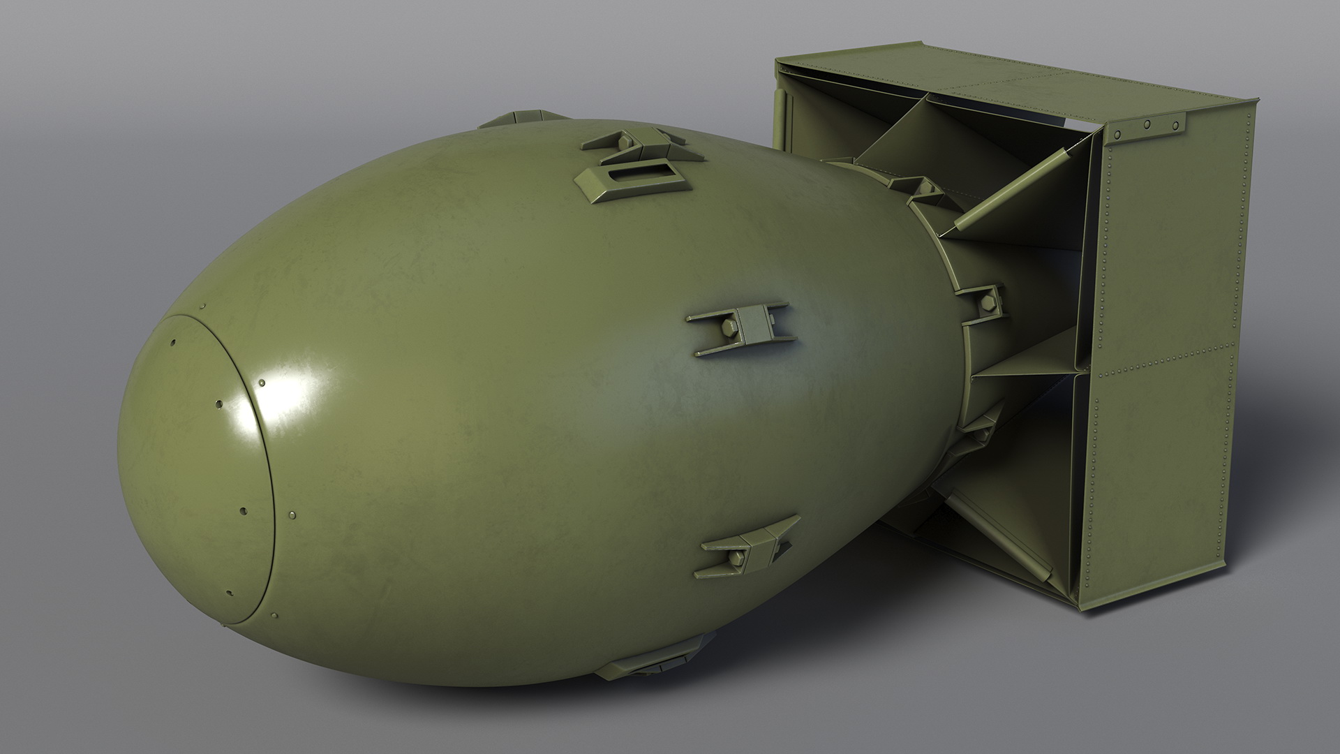 3D model Atomic Bomb Fat Man Green