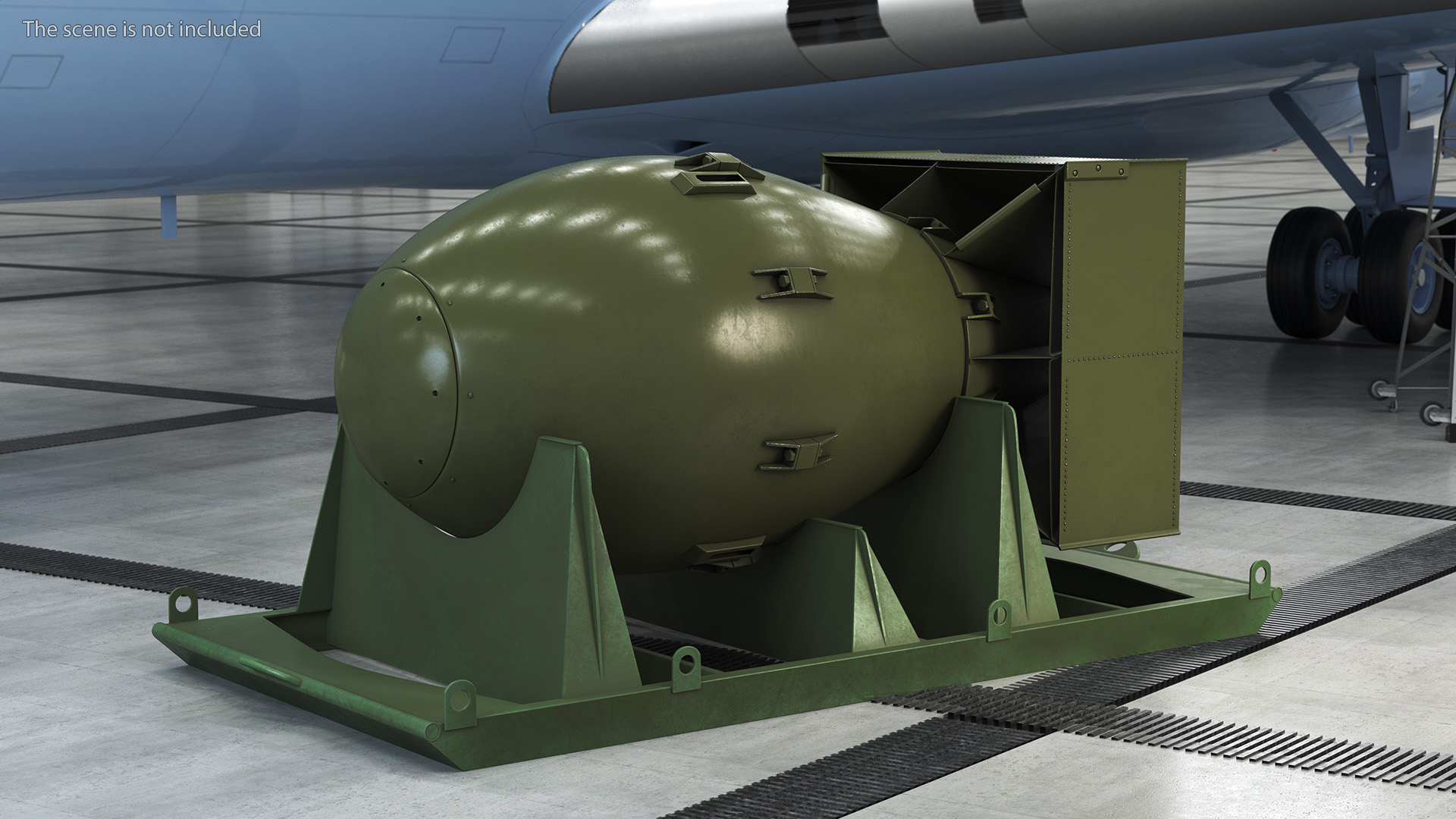 3D model Atomic Bomb Fat Man Green