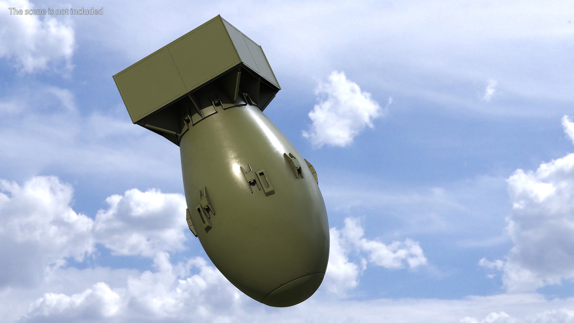 3D model Atomic Bomb Fat Man Green
