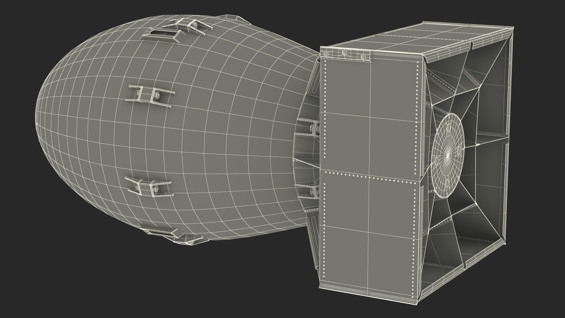 3D model Atomic Bomb Fat Man Green