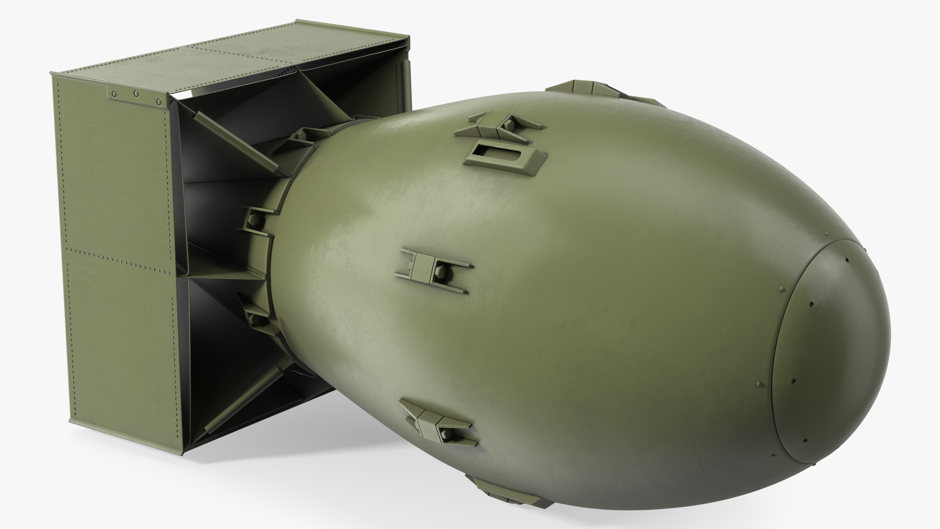 3D model Atomic Bomb Fat Man Green