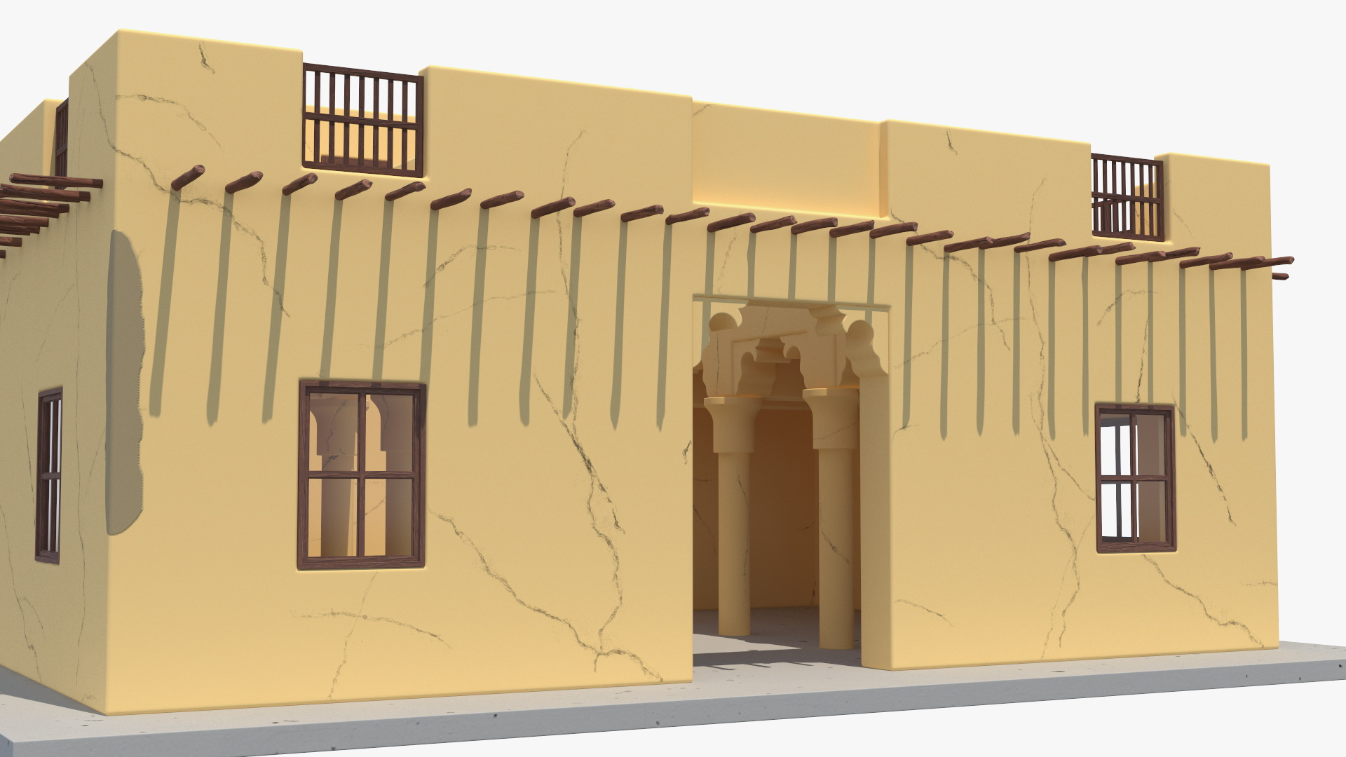3D model Cartoon Arab House with a Courtyard