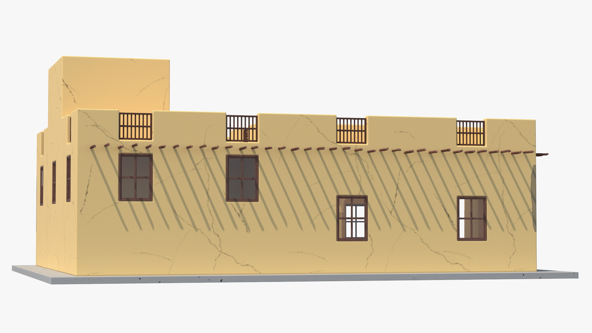 3D model Cartoon Arab House with a Courtyard