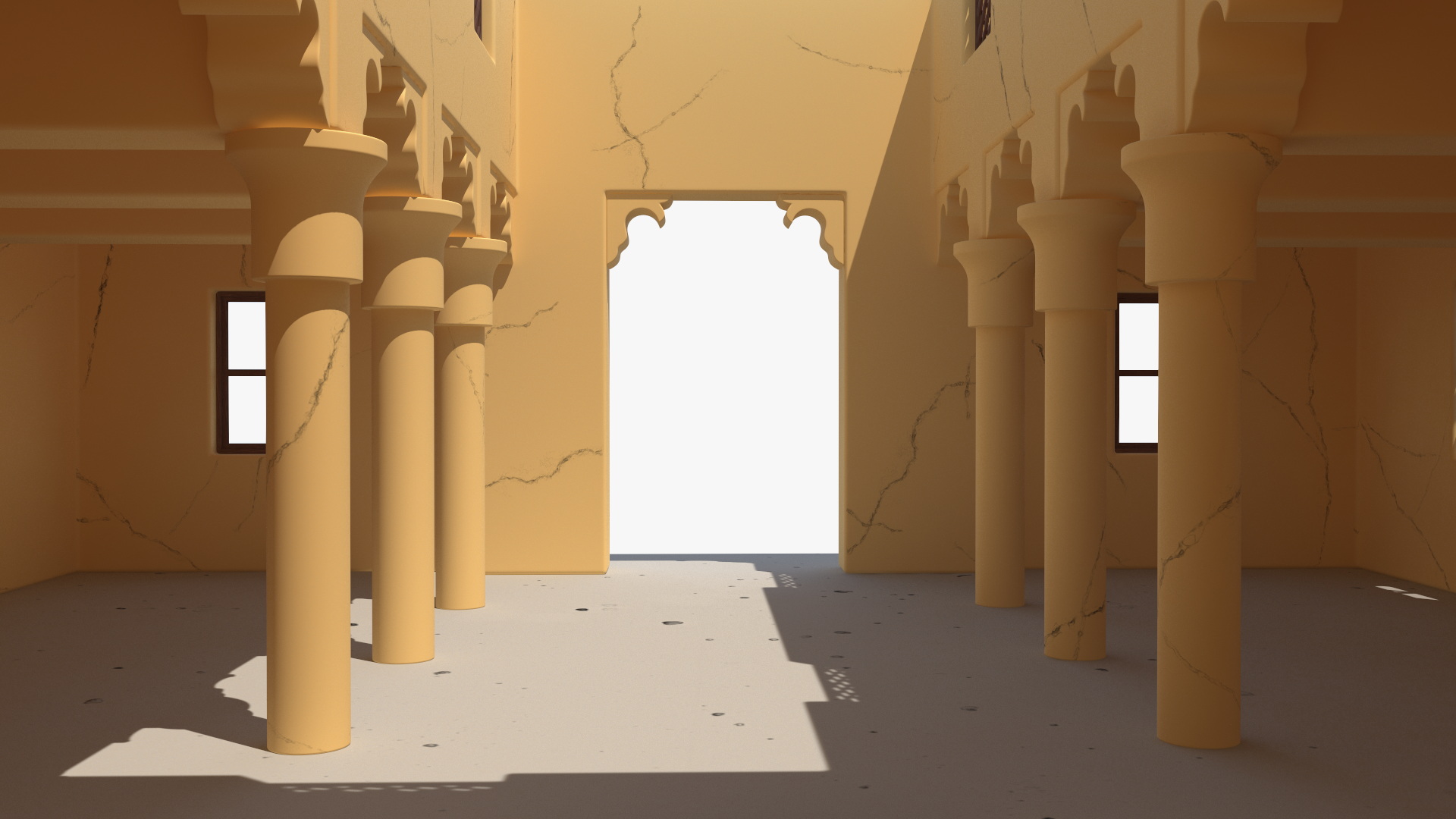 3D model Cartoon Arab House with a Courtyard
