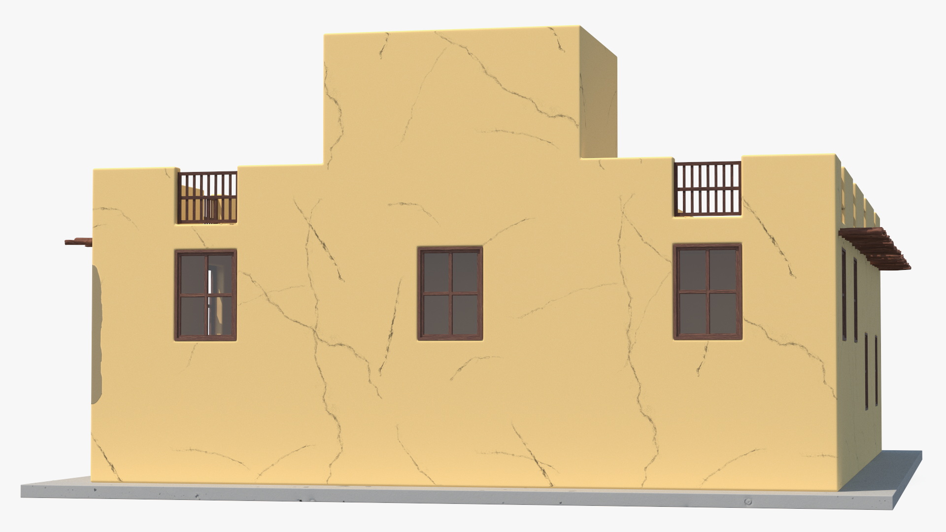 3D model Cartoon Arab House with a Courtyard