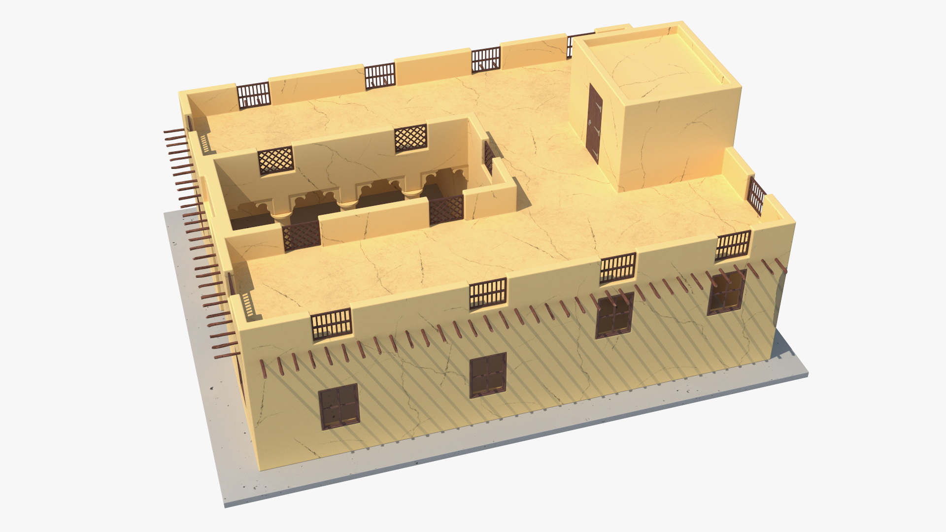 3D model Cartoon Arab House with a Courtyard