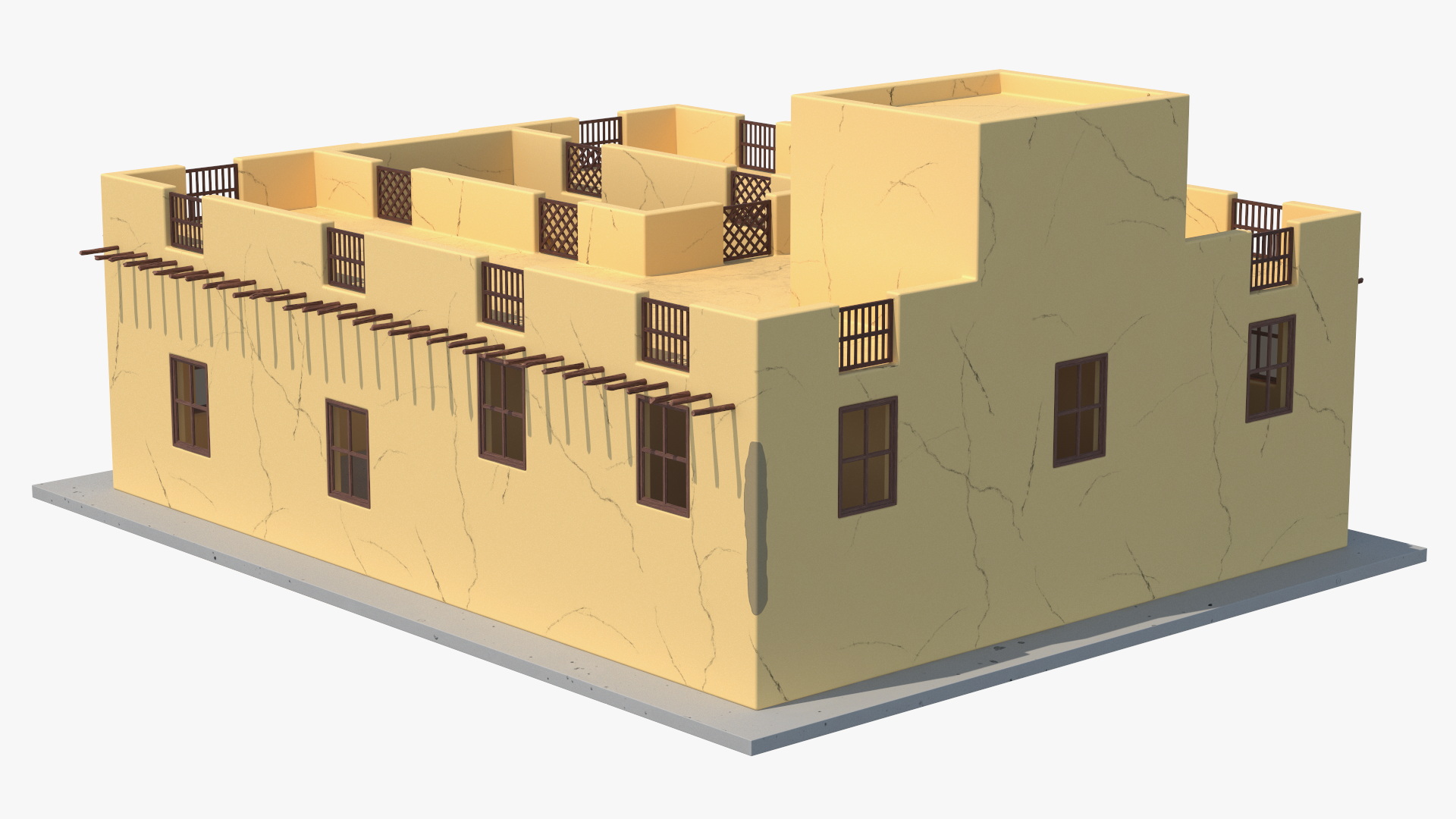 3D model Cartoon Arab House with a Courtyard