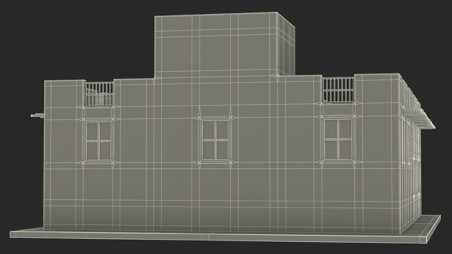 3D model Cartoon Arab House with a Courtyard