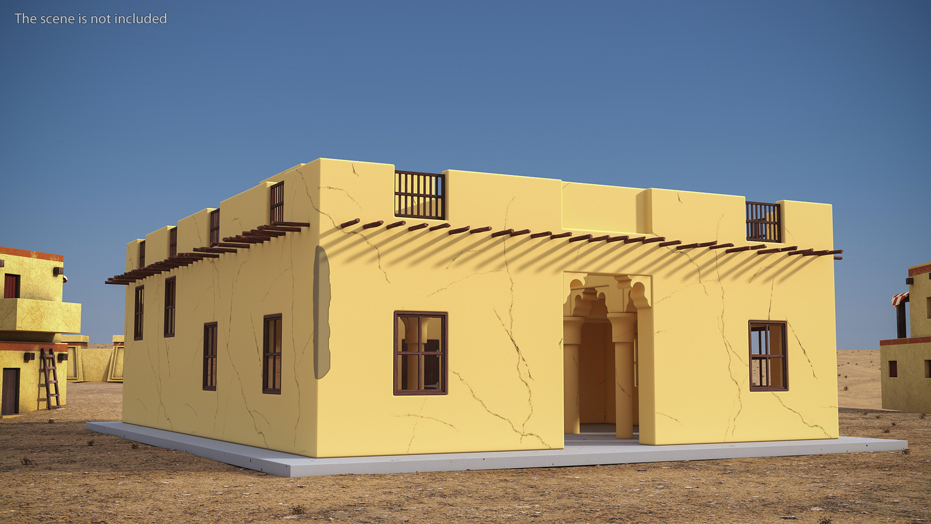 3D model Cartoon Arab House with a Courtyard