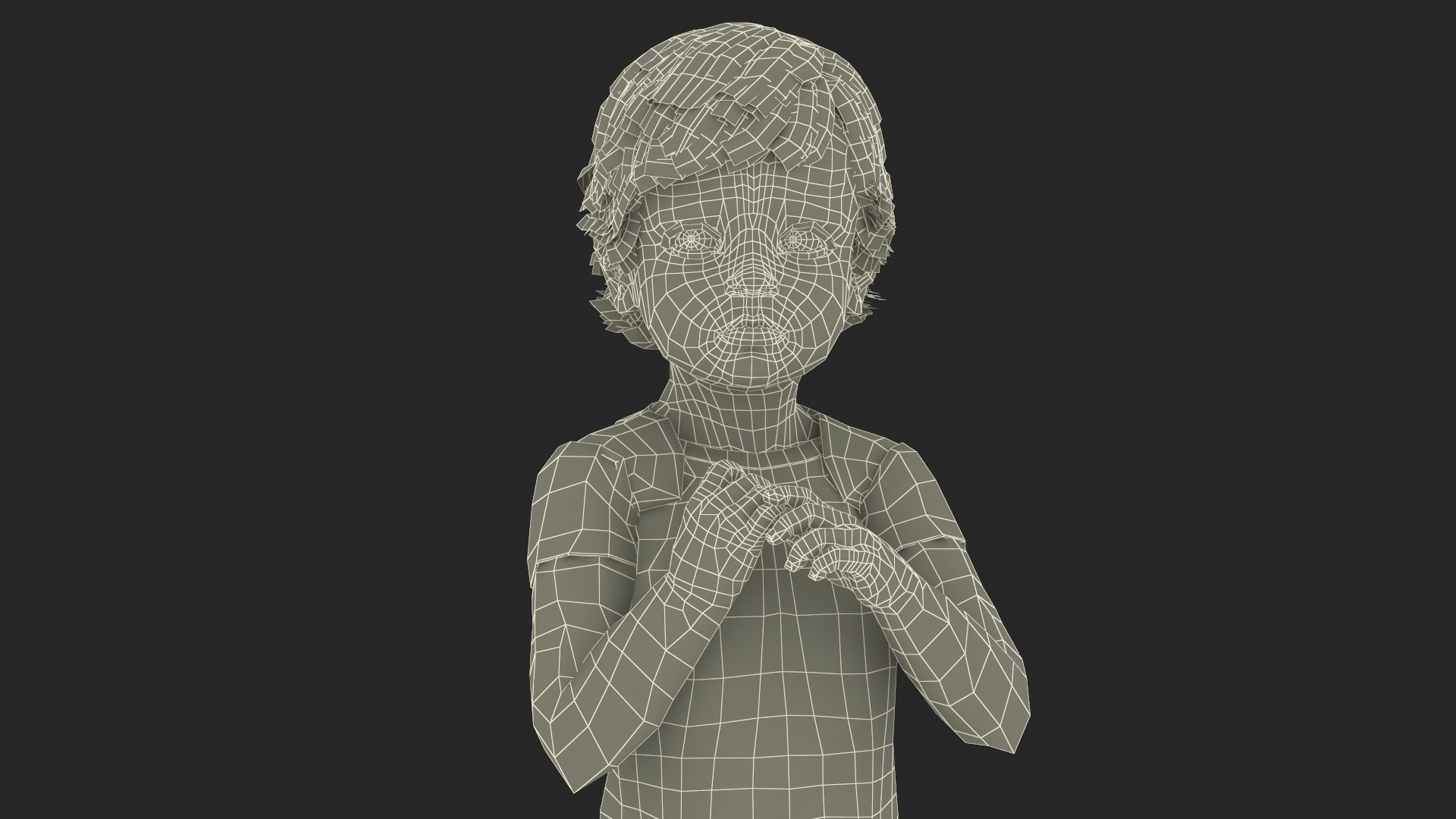 3D Toddler in Bodysuit Standing Pose model