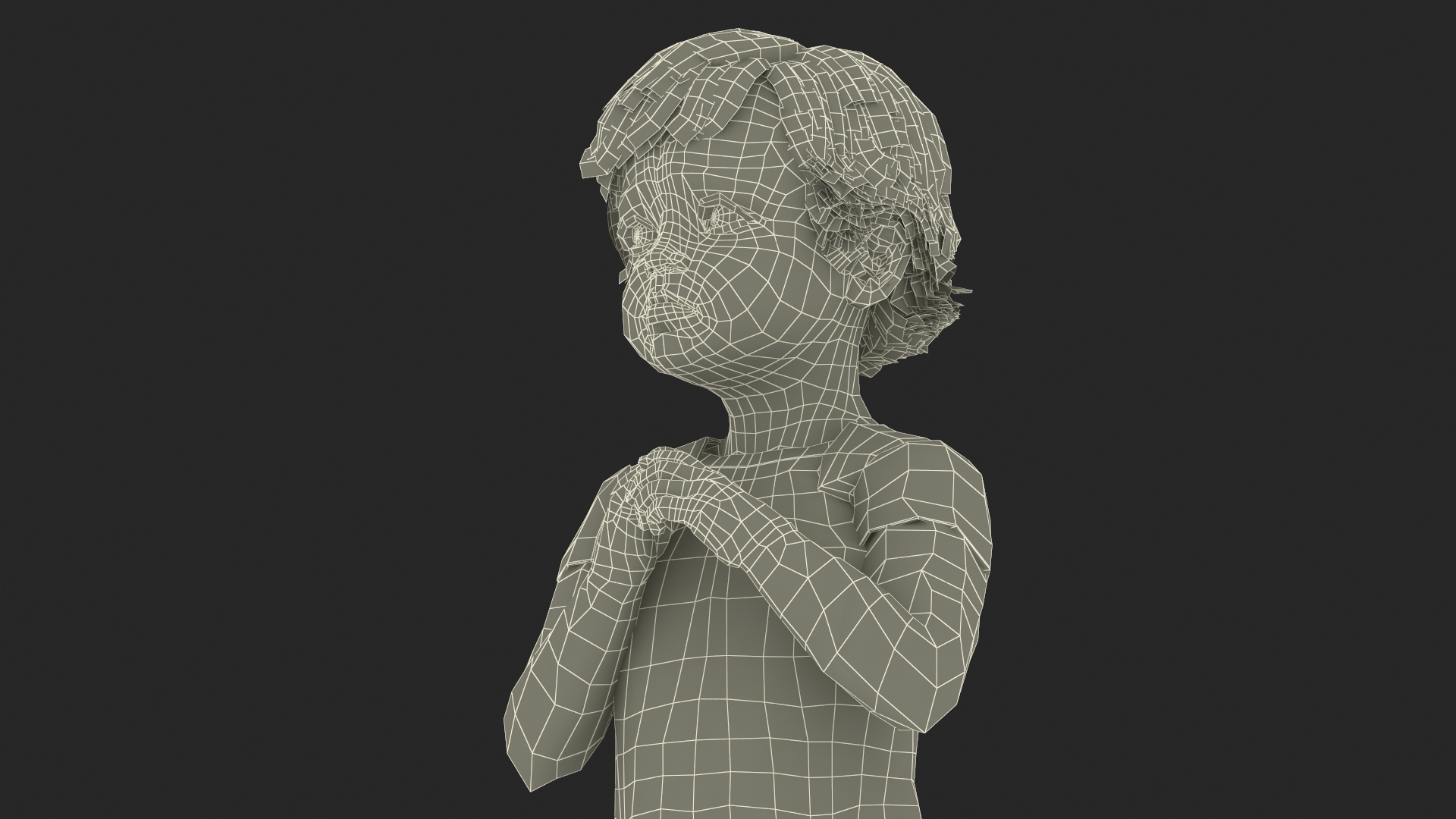3D Toddler in Bodysuit Standing Pose model