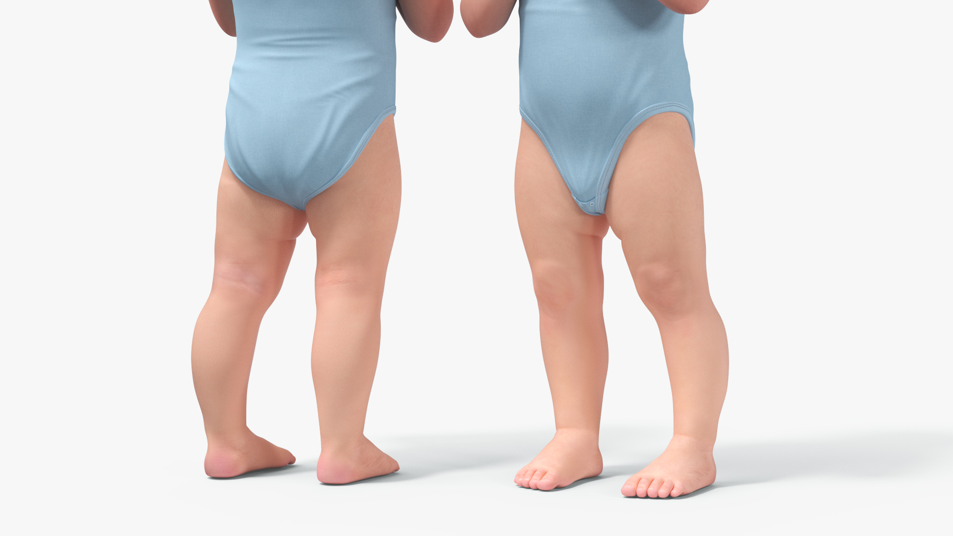 3D Toddler in Bodysuit Standing Pose model