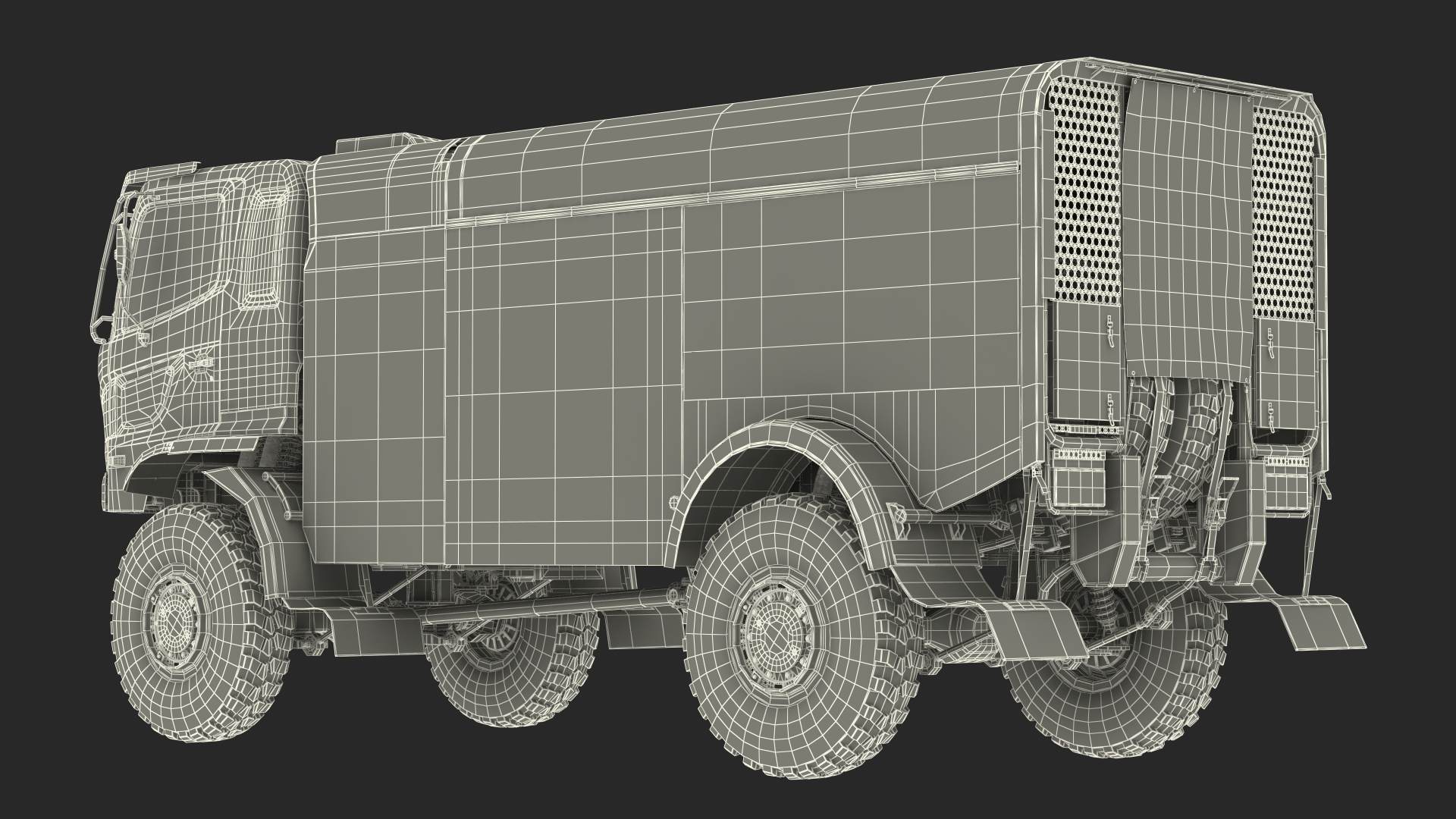 Hino Dakar Truck Rigged for Maya 3D