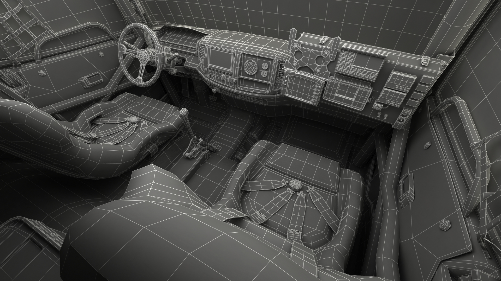 Hino Dakar Truck Rigged for Maya 3D