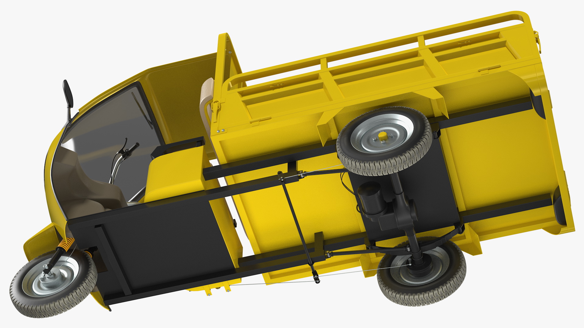 Electric Cargo Tricycle Rickshaw 3D