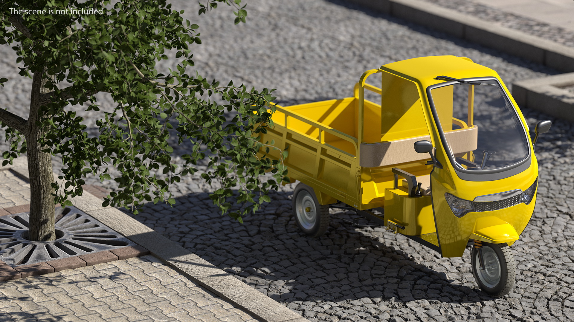 Electric Cargo Tricycle Rickshaw 3D
