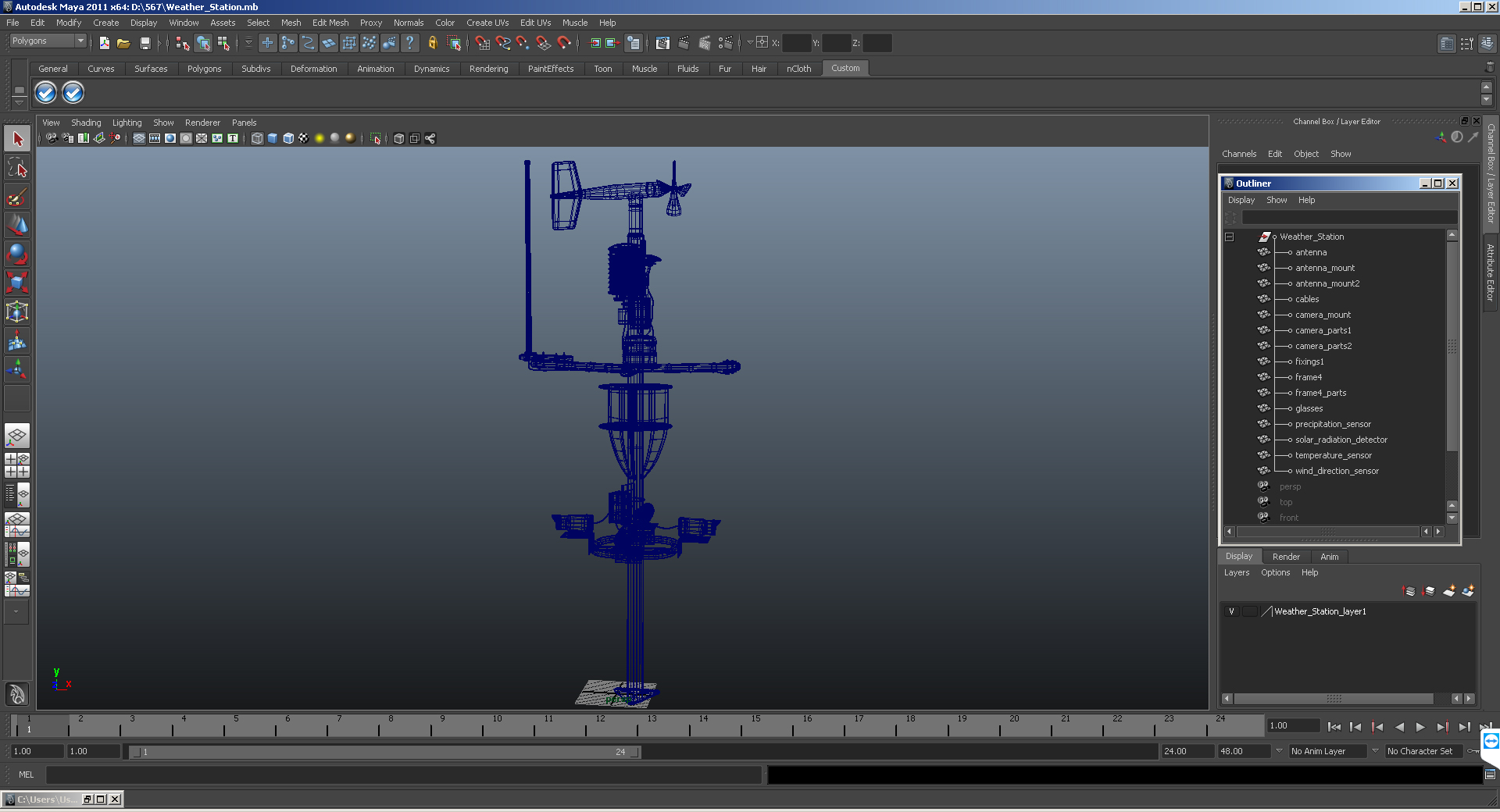 3D model Weather Station