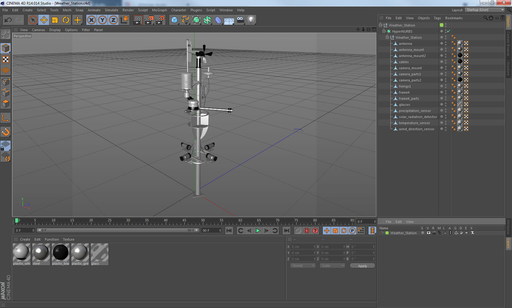 3D model Weather Station
