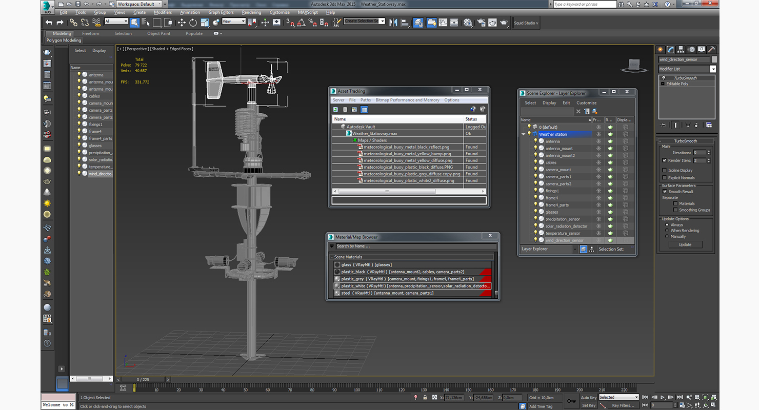 3D model Weather Station