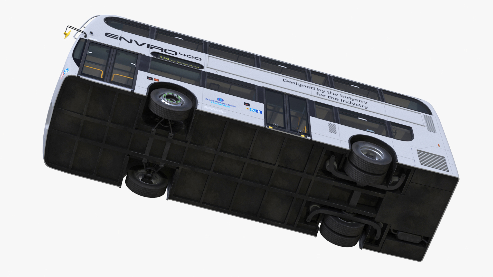 3D Alexander Dennis Enviro400 Double Decker Bus Rigged