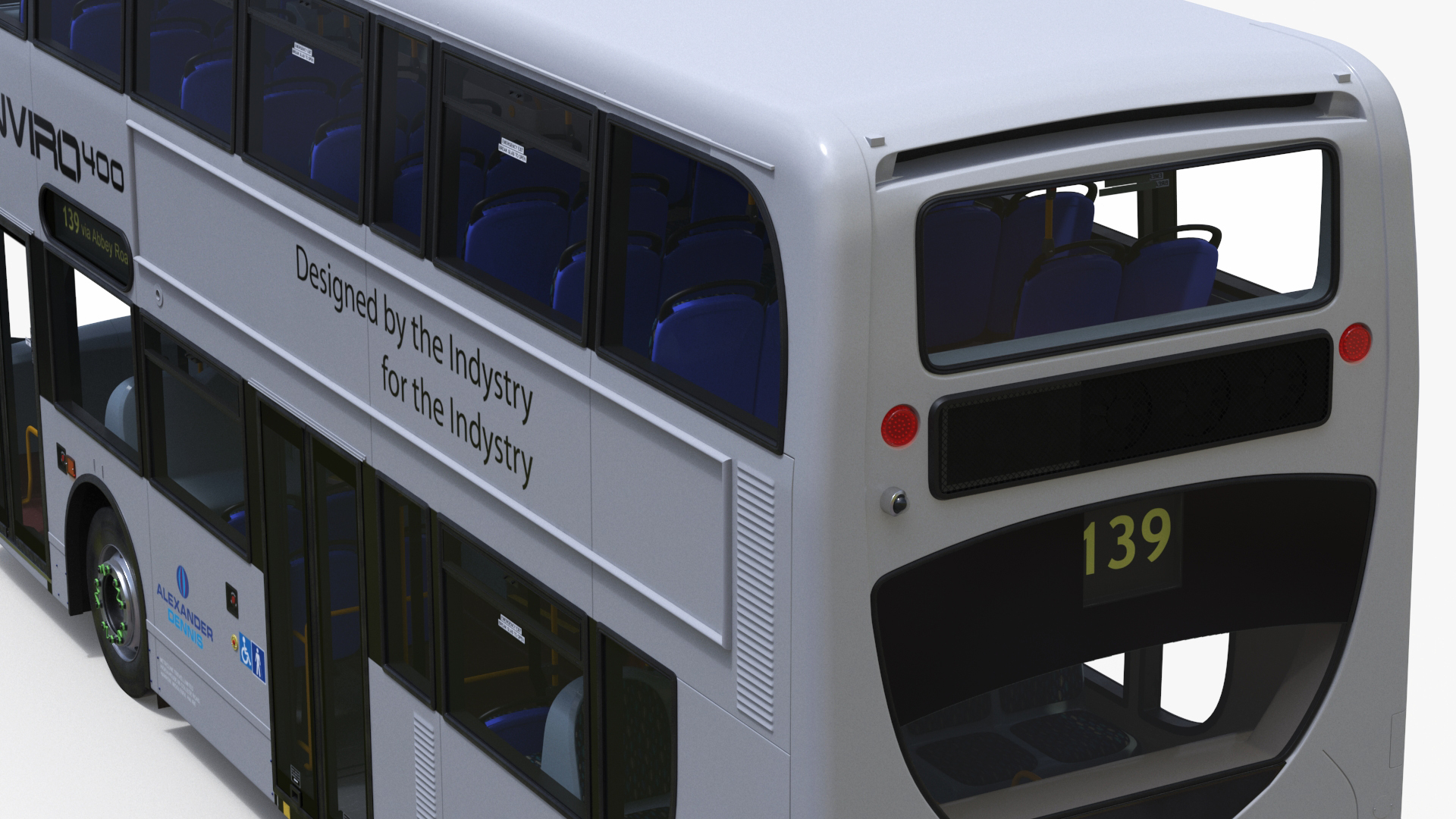 3D Alexander Dennis Enviro400 Double Decker Bus Rigged