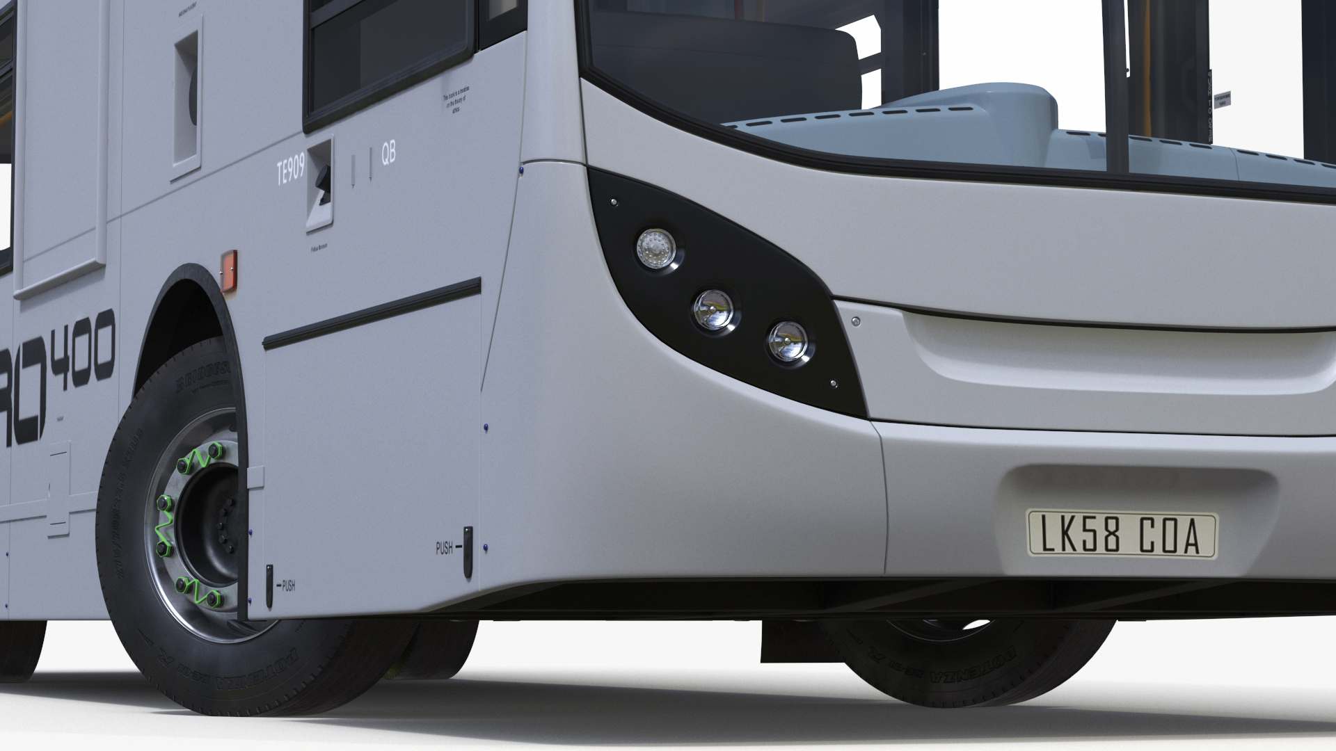 3D Alexander Dennis Enviro400 Double Decker Bus Rigged