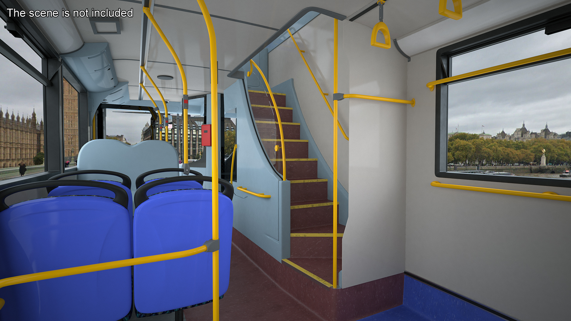 3D Alexander Dennis Enviro400 Double Decker Bus Rigged