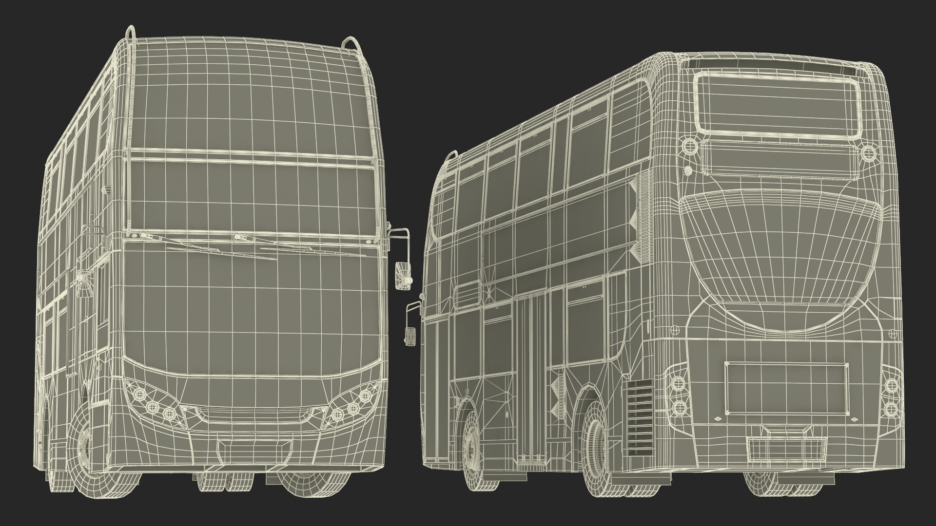 3D Alexander Dennis Enviro400 Double Decker Bus Rigged