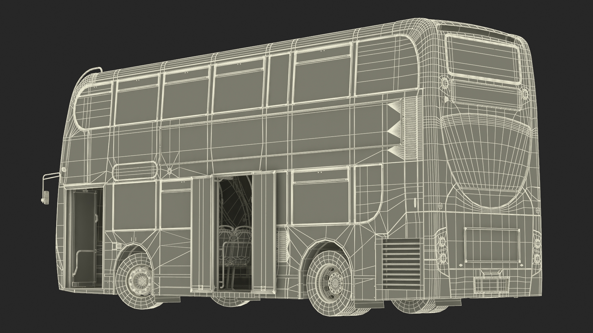 3D Alexander Dennis Enviro400 Double Decker Bus Rigged