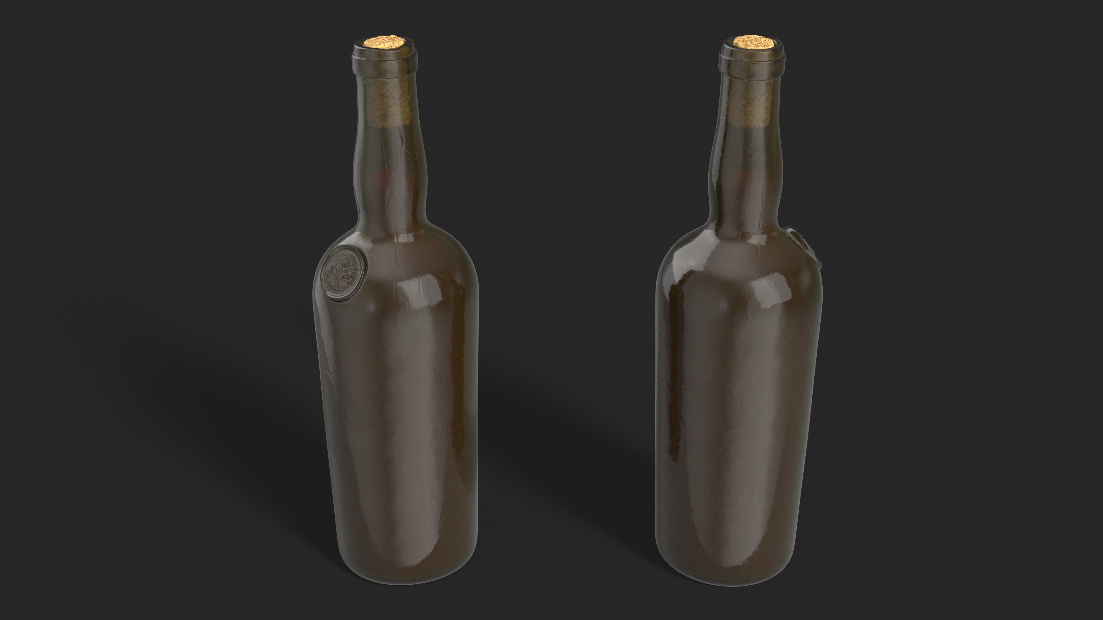 Antique Wine Bottle 3D model