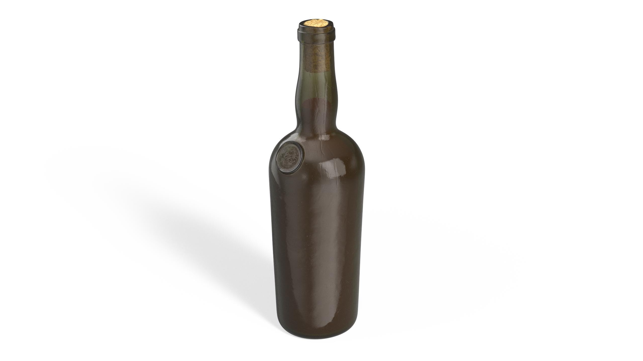 Antique Wine Bottle 3D model