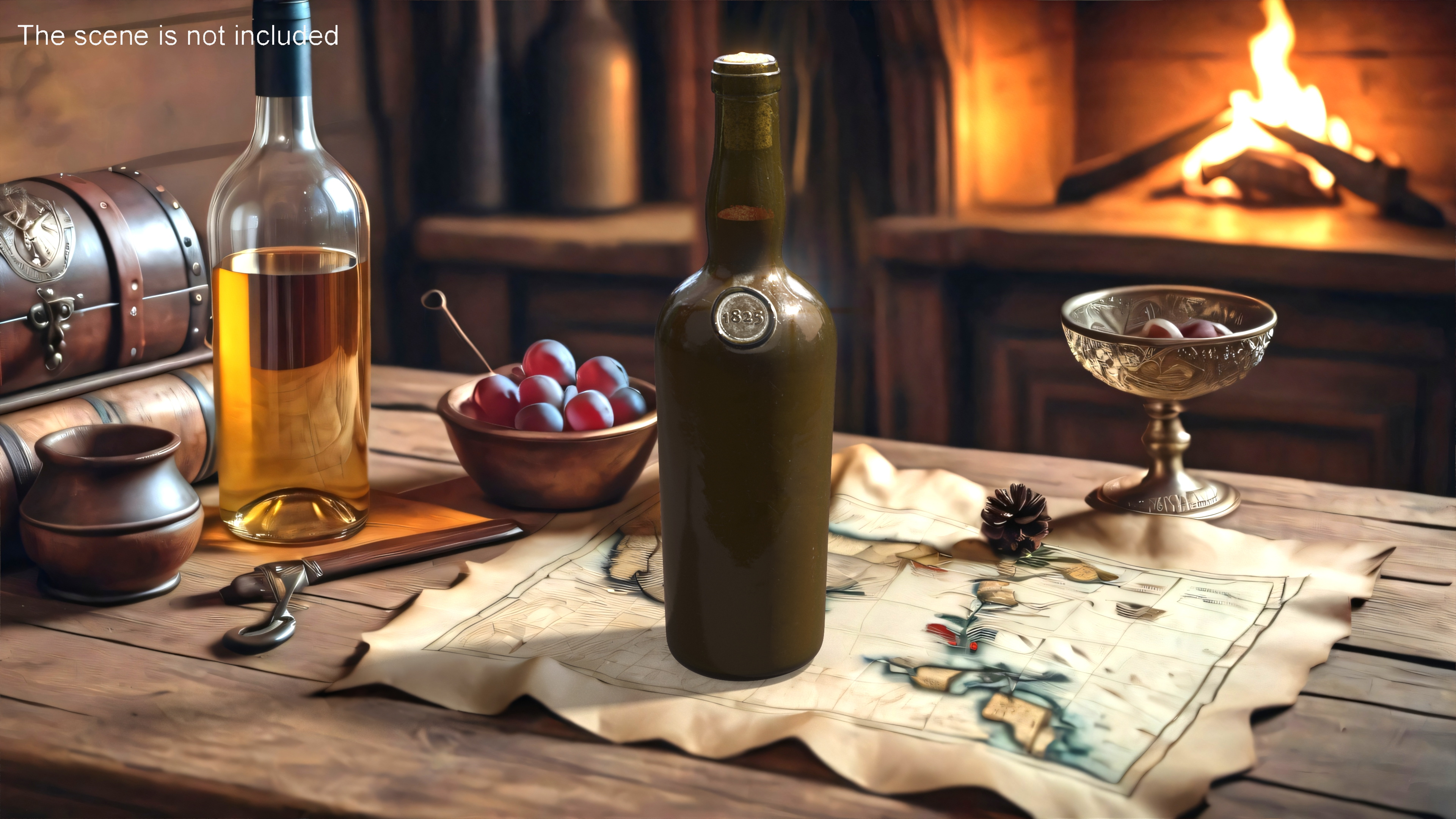 Antique Wine Bottle 3D model