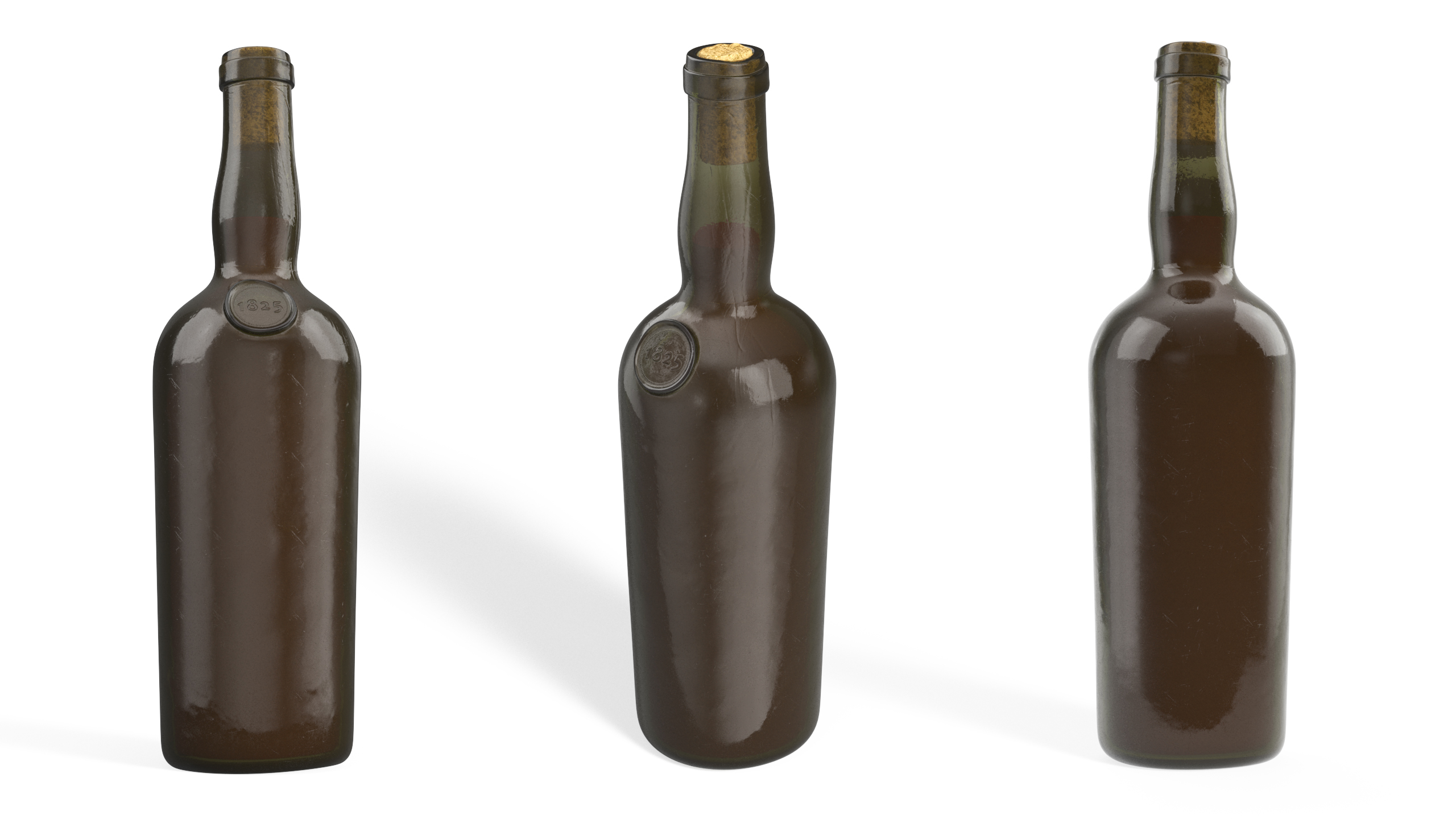 Antique Wine Bottle 3D model