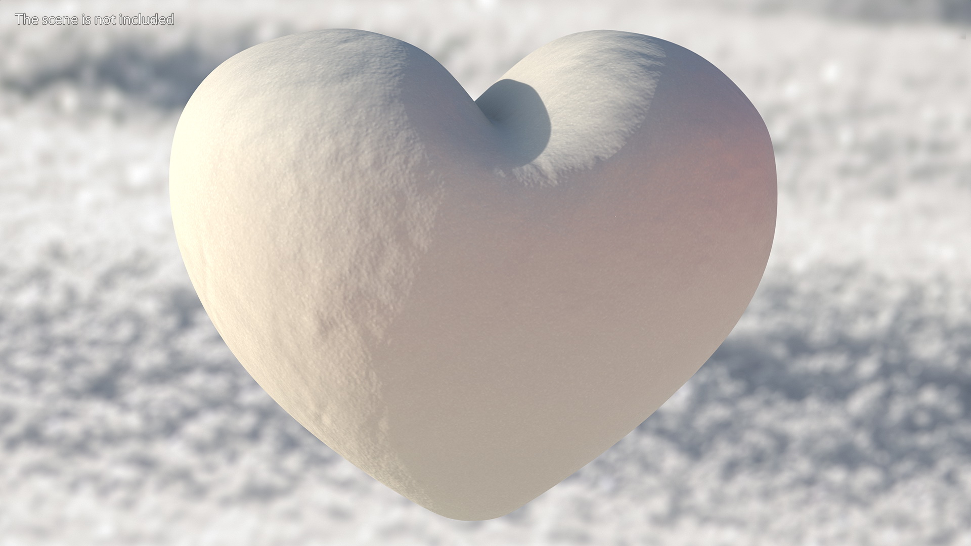 3D Heart Shaped Snowball