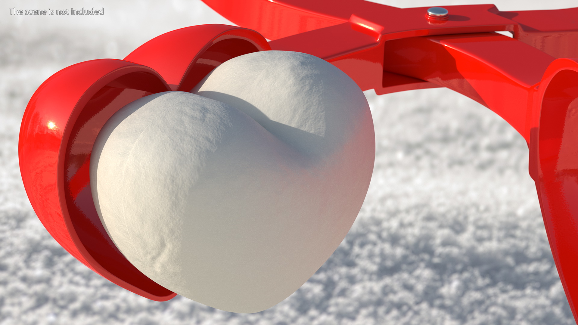 3D Heart Shaped Snowball
