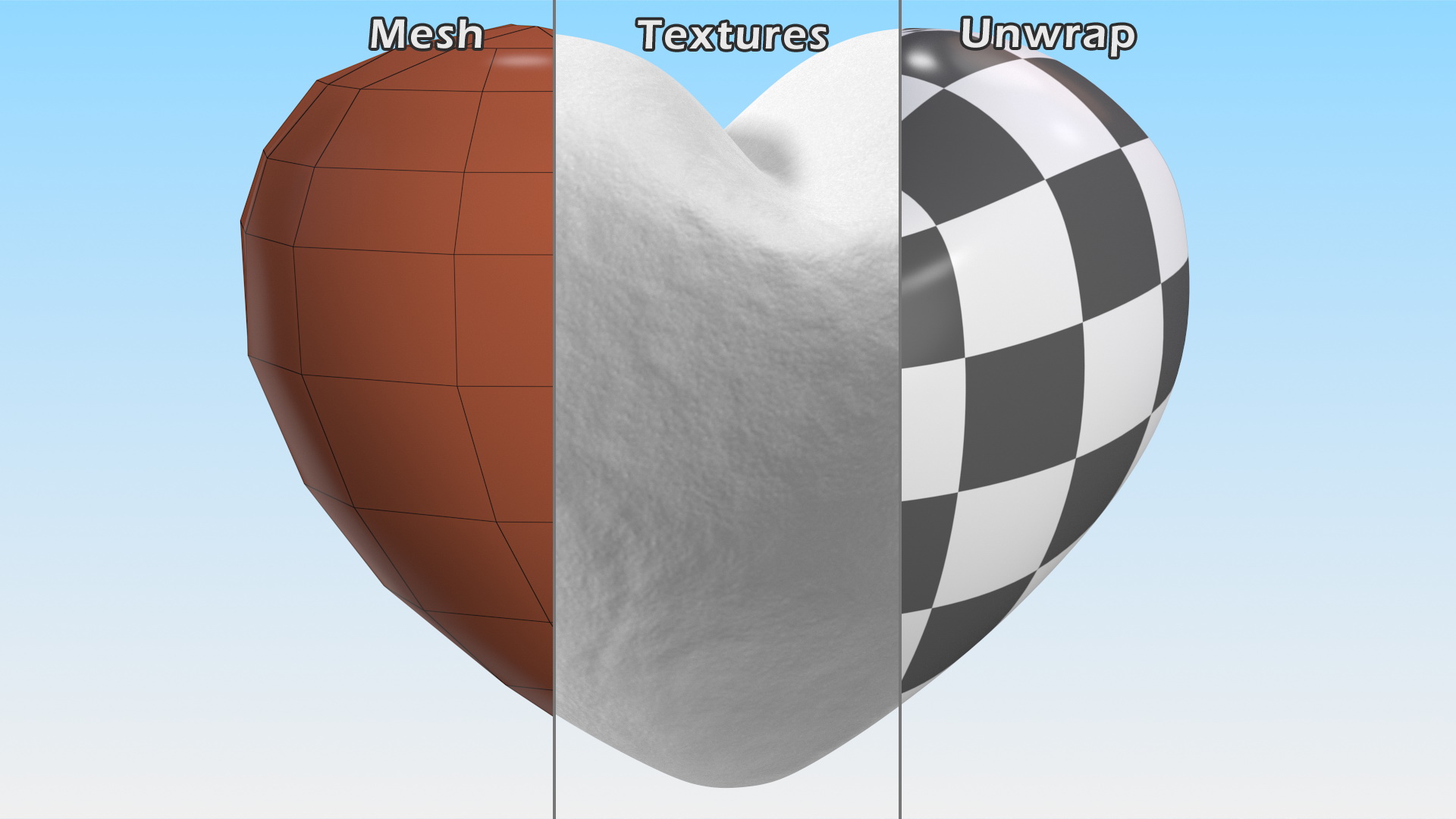 3D Heart Shaped Snowball