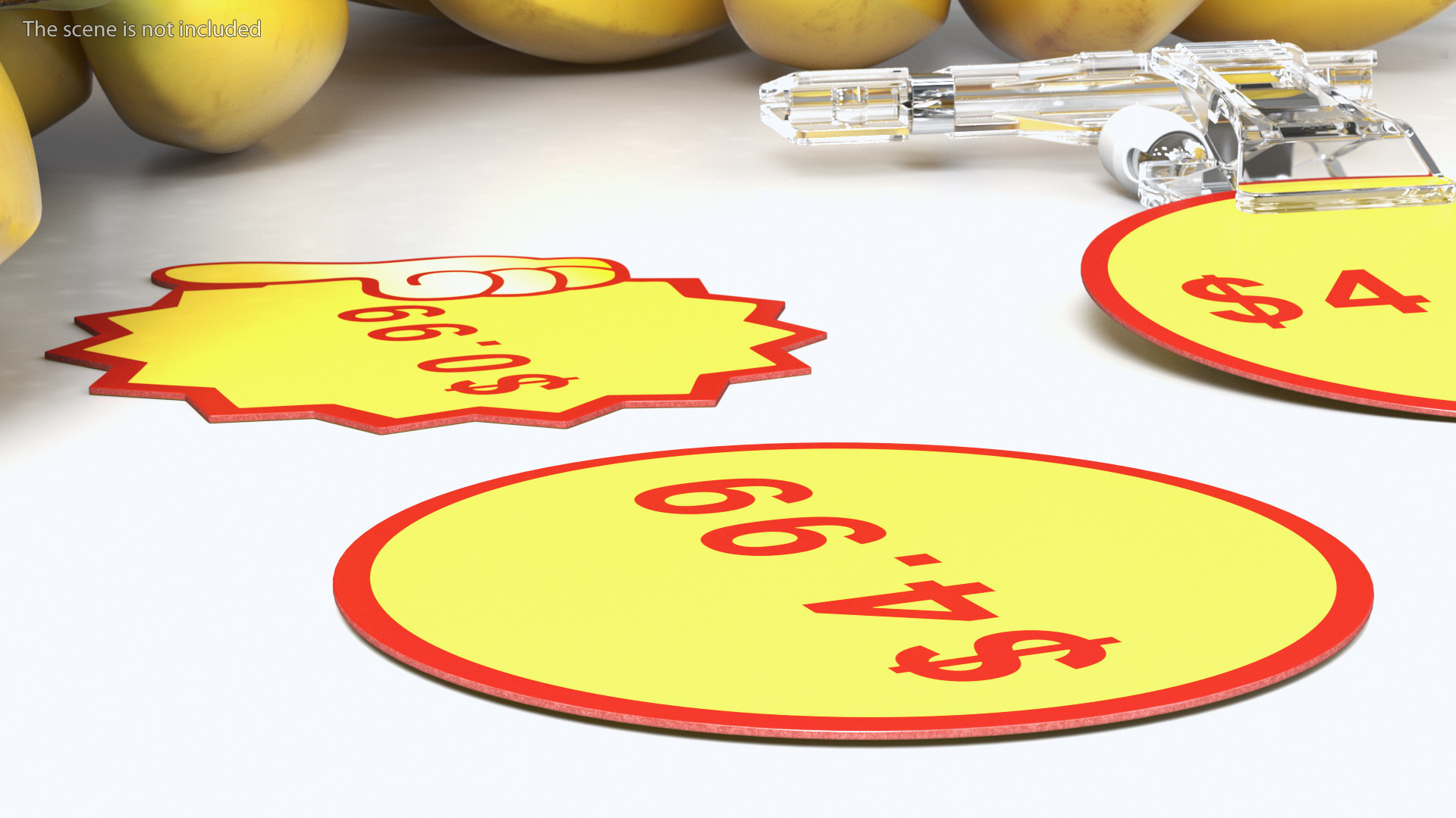 3D model Paper Price Tags with Editable Text