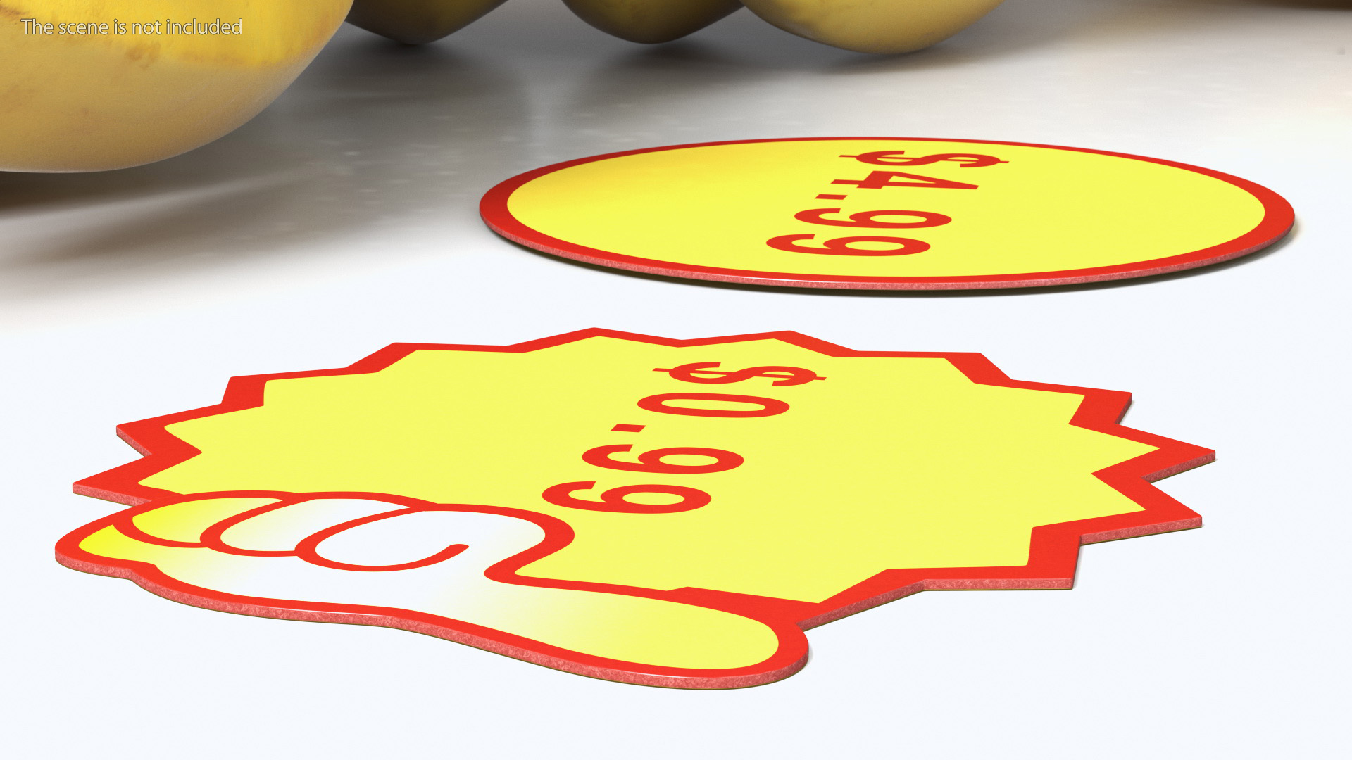 3D model Paper Price Tags with Editable Text