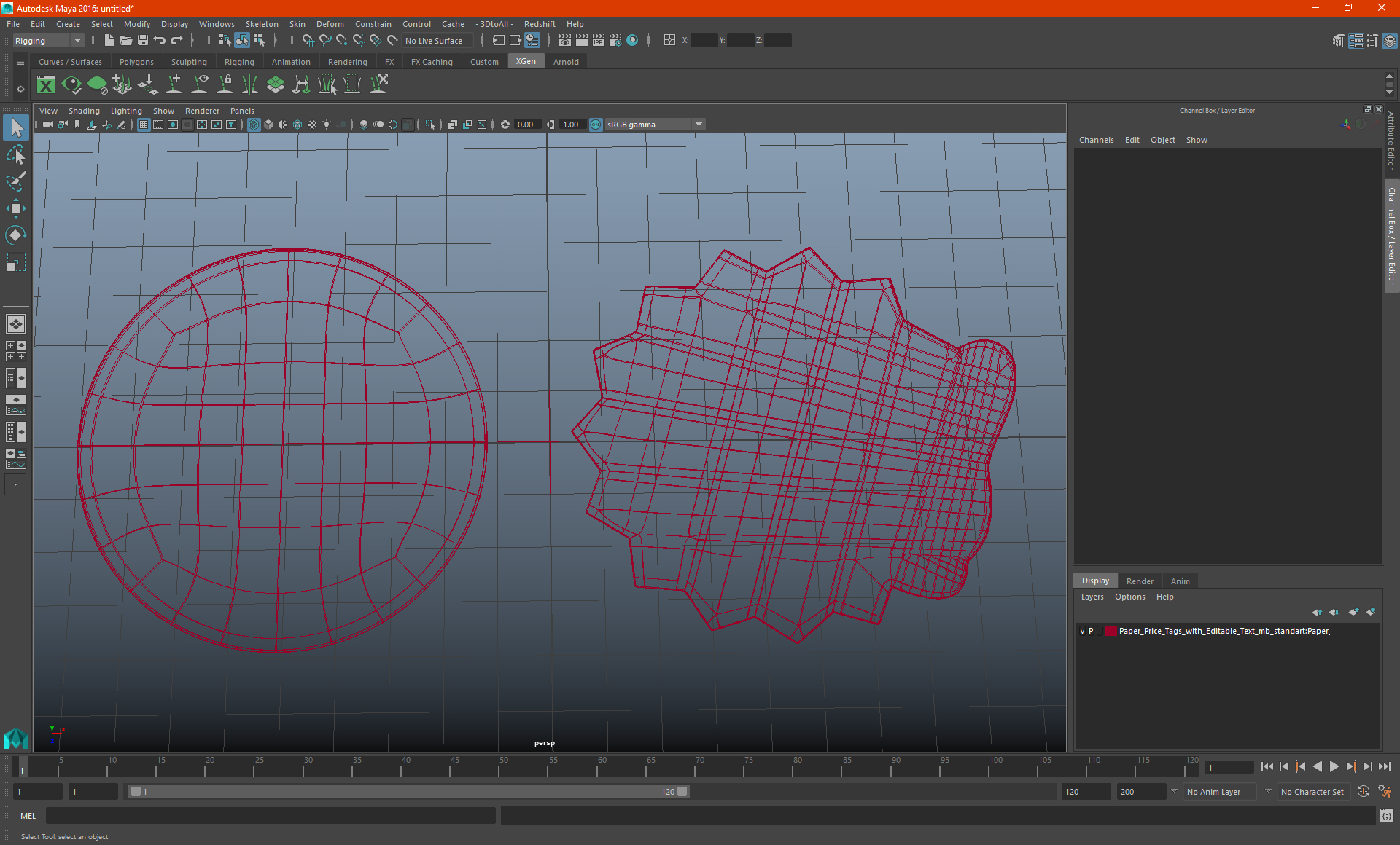 3D model Paper Price Tags with Editable Text