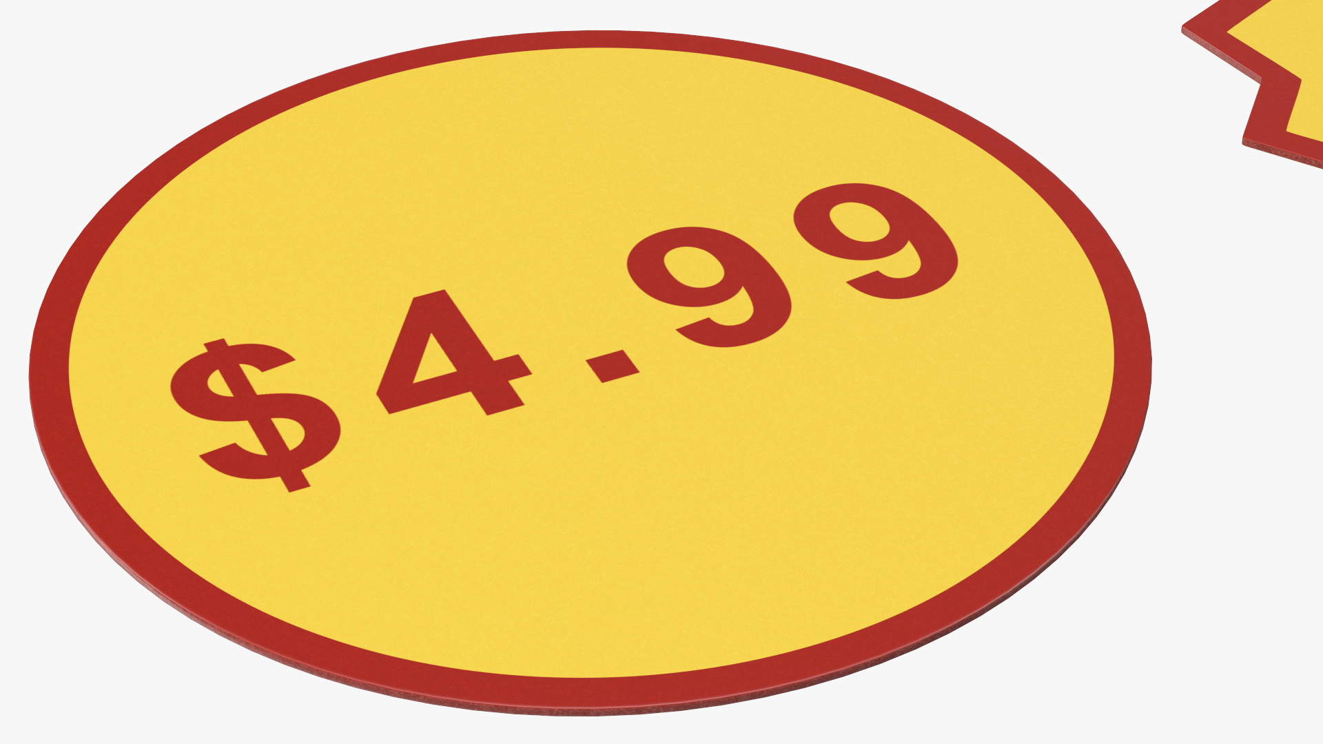 3D model Paper Price Tags with Editable Text