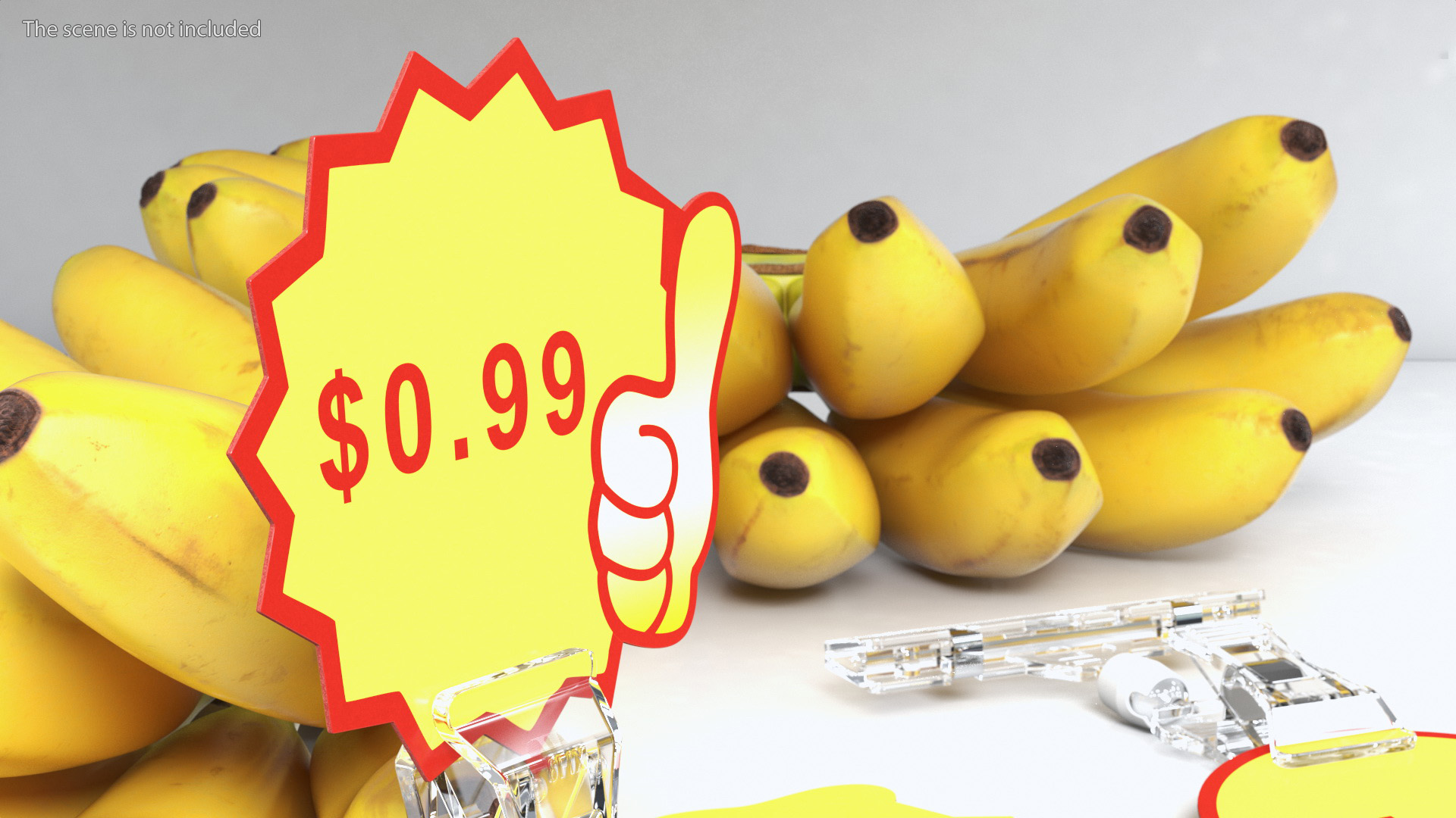 3D model Paper Price Tags with Editable Text