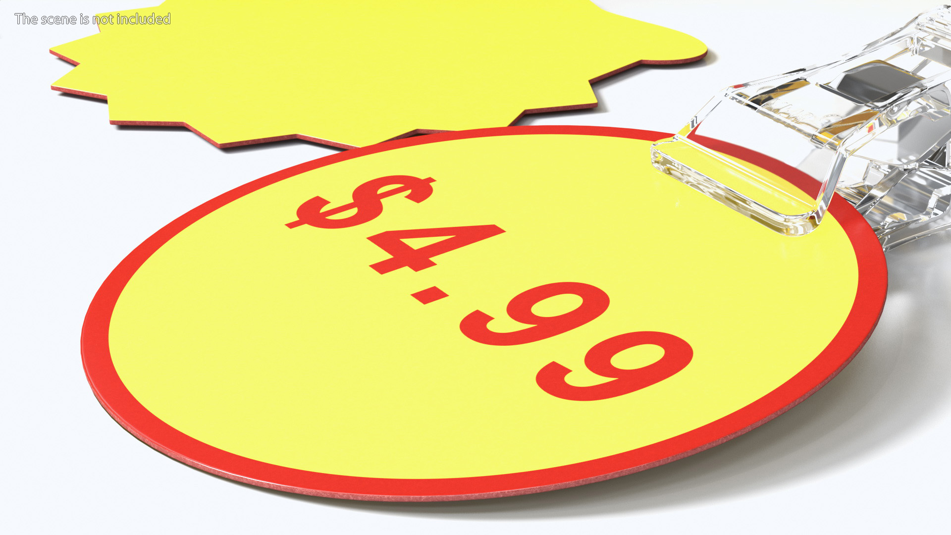 3D model Paper Price Tags with Editable Text
