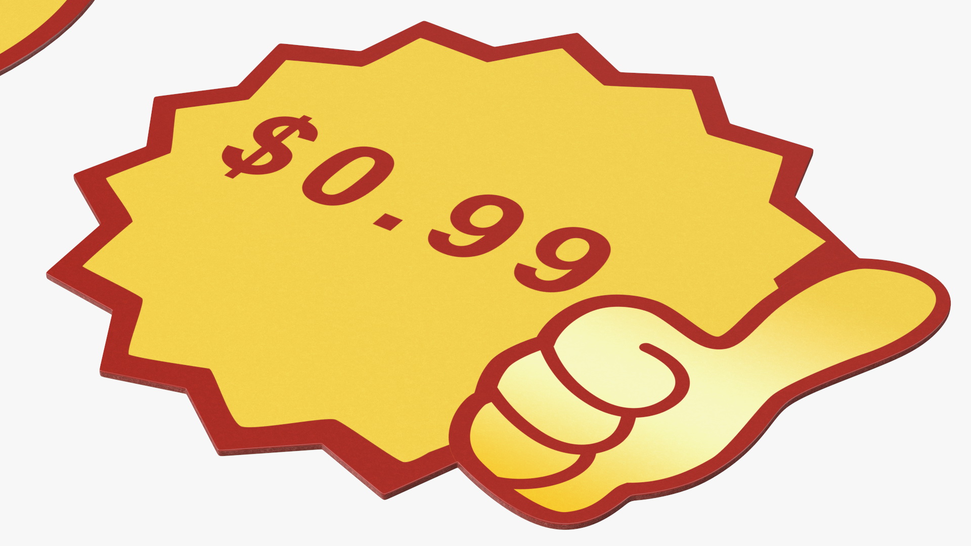 3D model Paper Price Tags with Editable Text