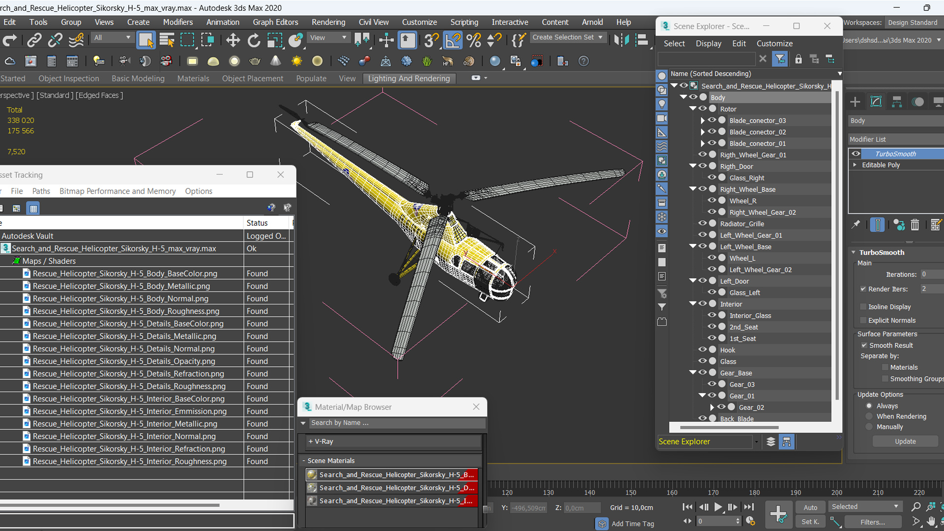 3D Search and Rescue Helicopter Sikorsky H-5